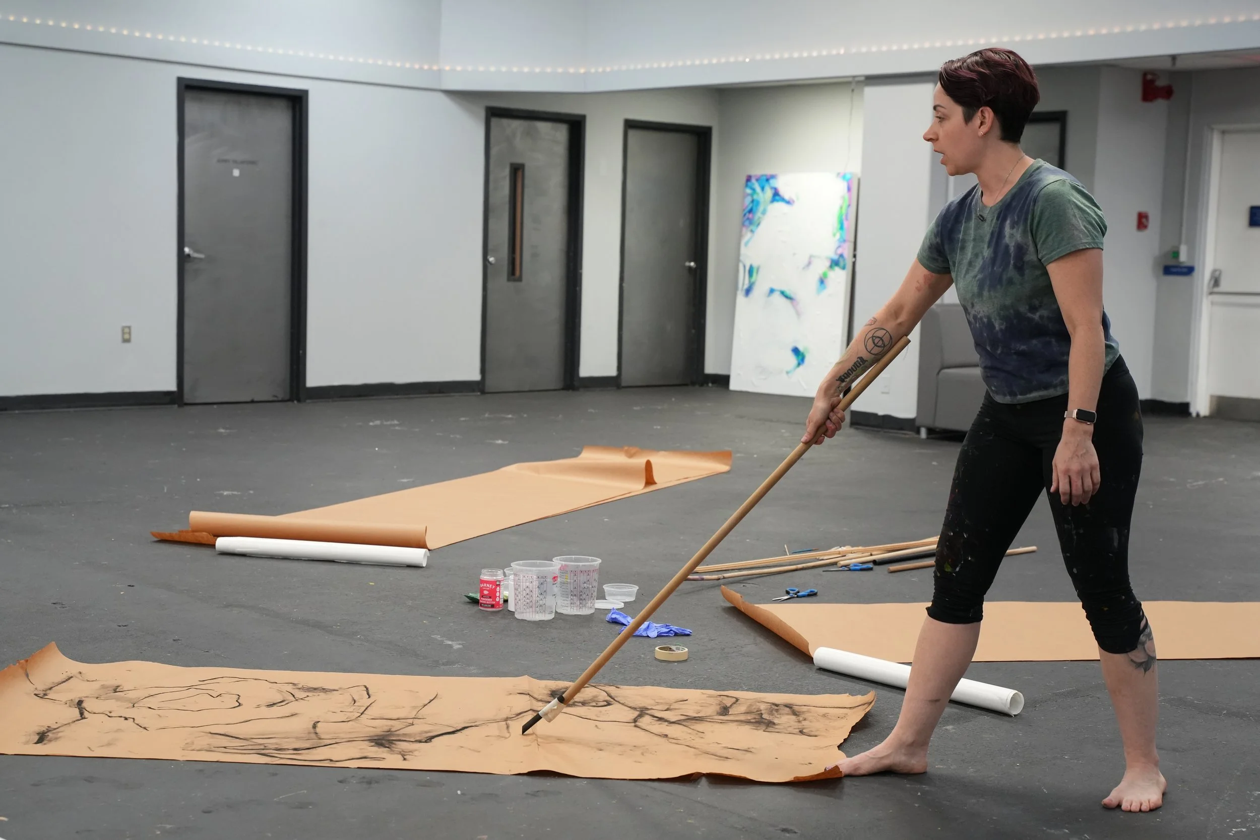 'Make Your Mark' is a specialized class that uses bamboo sticks and works from the human figure. 