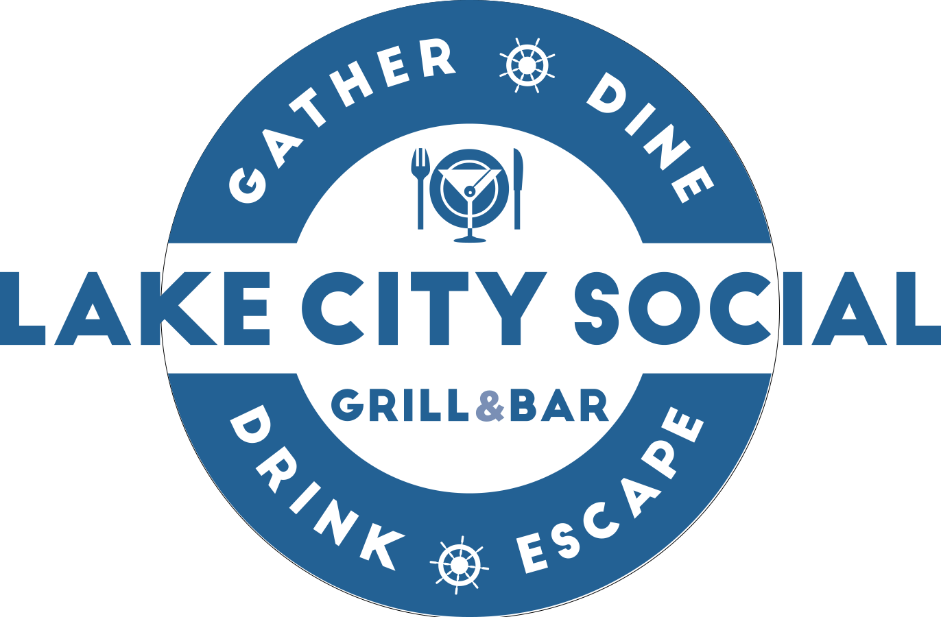Logo for Lake City Social Grill & Bar in Wisconsin Dells
