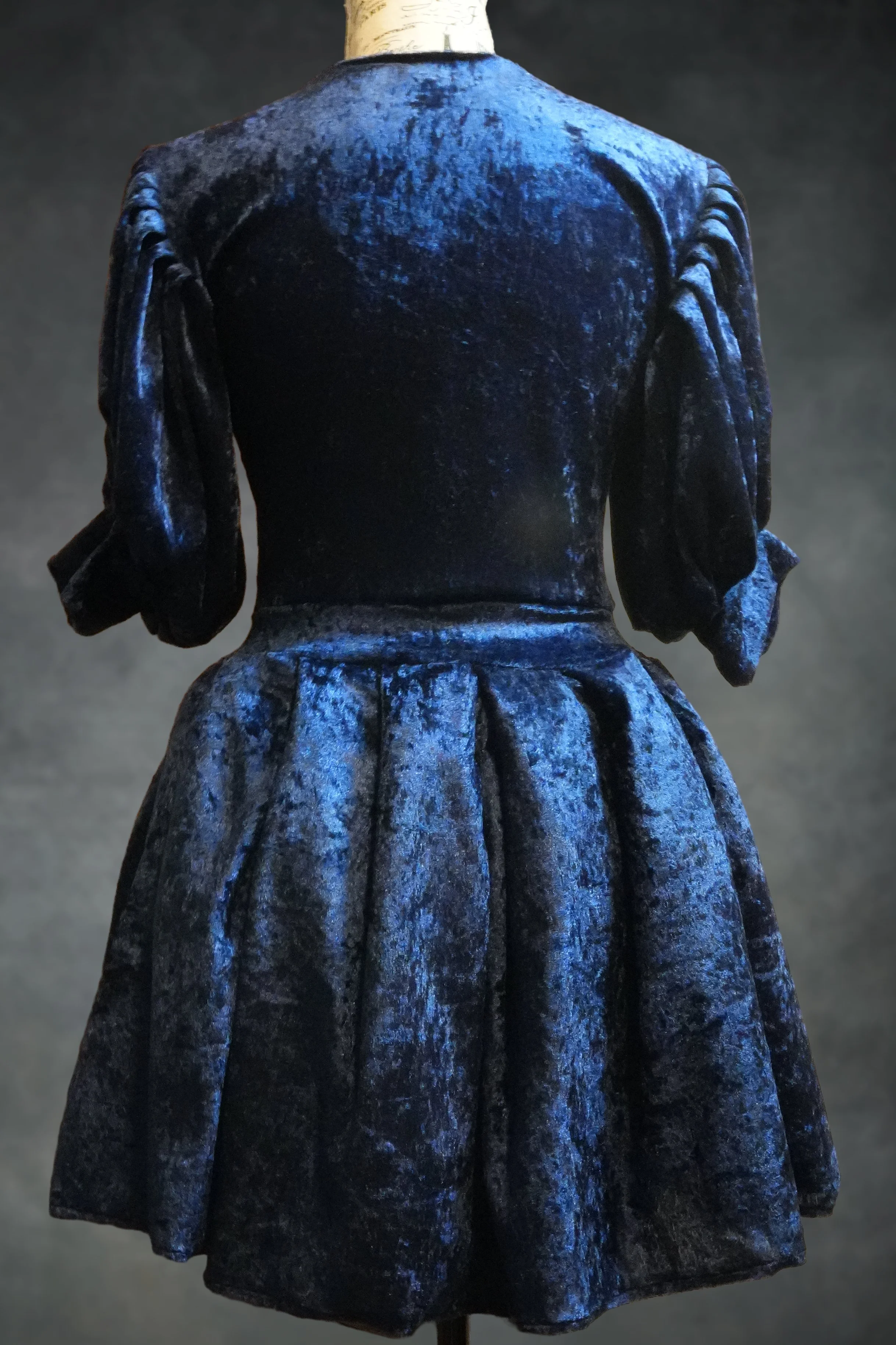 Blue velvet dress