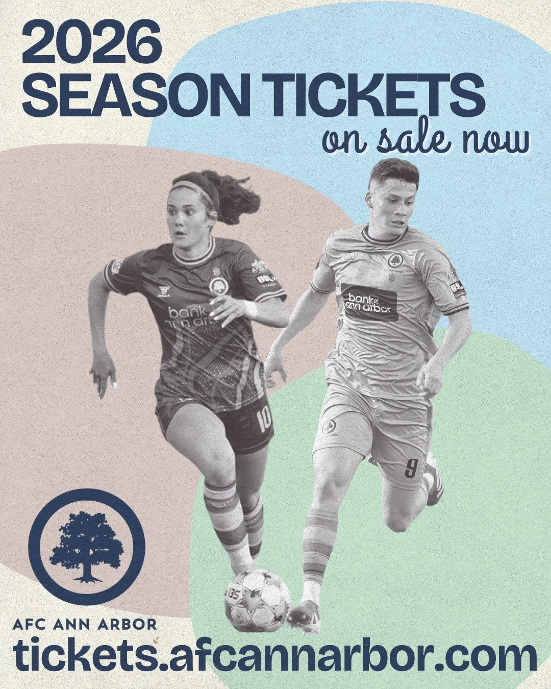 🎟️ tickets.afcannarbor.com From first whistle to final cheer,  it&rsquo;s about community.💙
AFC Ann Arbor Season Tickets for 2026 are officially on sale!
Bring your friends, your family, your voice &mdash; and help us grow the game right here at ho