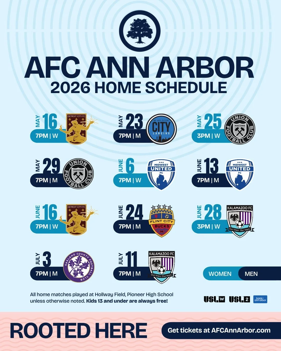 Two teams. One club. One home. 🏡

11 home matches - from May 16th to July 11th.

A full summer of soccer, right on your doorstep.

Secure your tickets now via the link in bio. 🔗