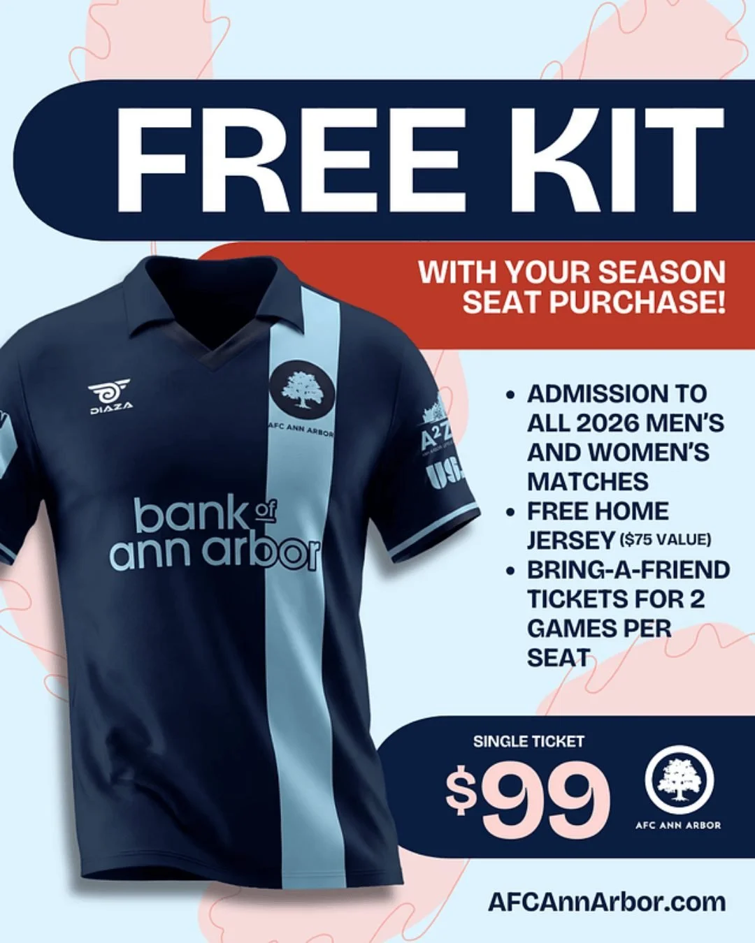 Home is where the noise is! 🔊

Be there. Be loud. Be part of AFC Ann Arbor! 💙

Get your tickets before the offer expires on March 16!