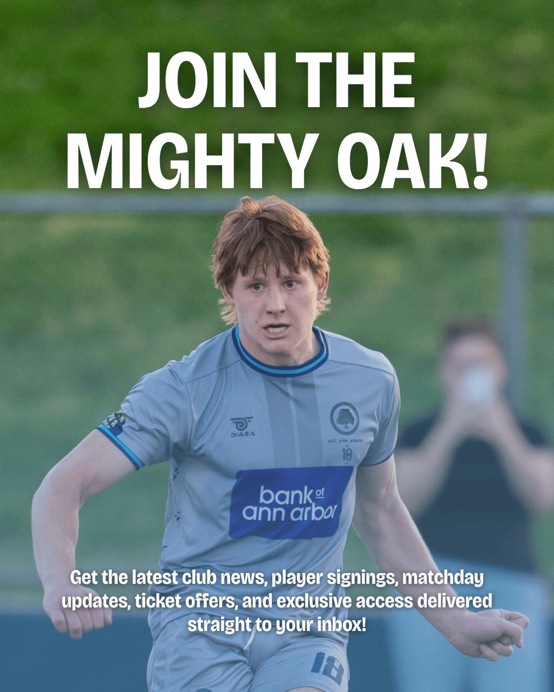 Join the AFC Ann Arbor newsletter and stay locked in with all things Mighty Oak! 🌳

Get the latest club news, ticket updates, special offers, and more delivered straight to your inbox. Sign up today via the link in the bio. 🔗

#RootedHere