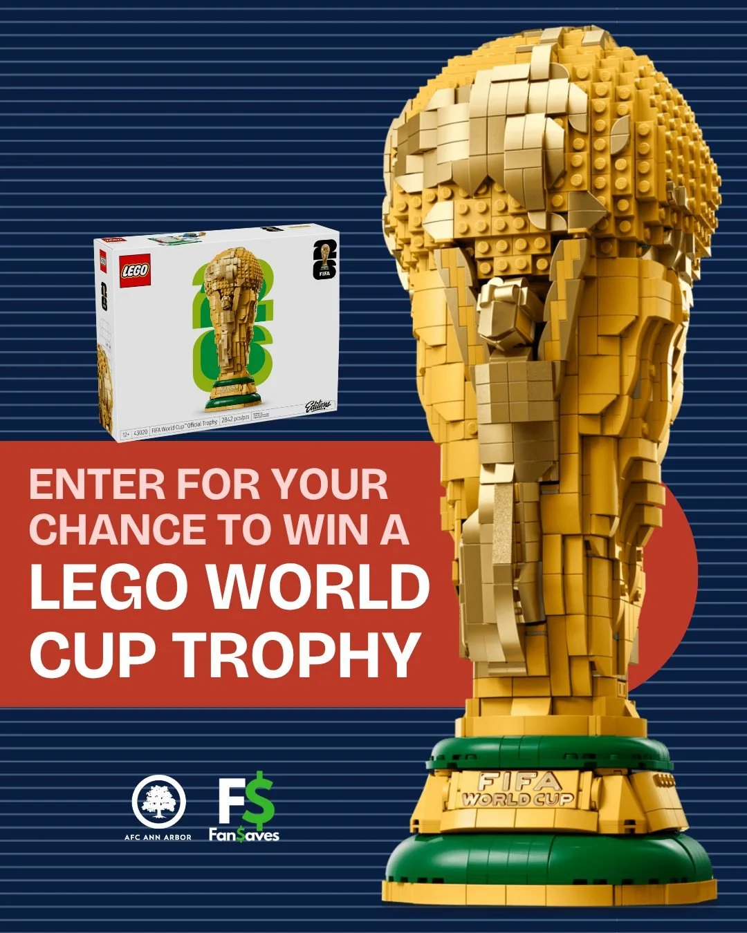 Less than 50 days to go until the biggest tournament in the world kicks off! 🤩

Bring the world&rsquo;s game into your home this summer - enter for your chance to win a FIFA World Cup Trophy set! 

Follow AFC Ann Arbor on FanSaves to secure your ent