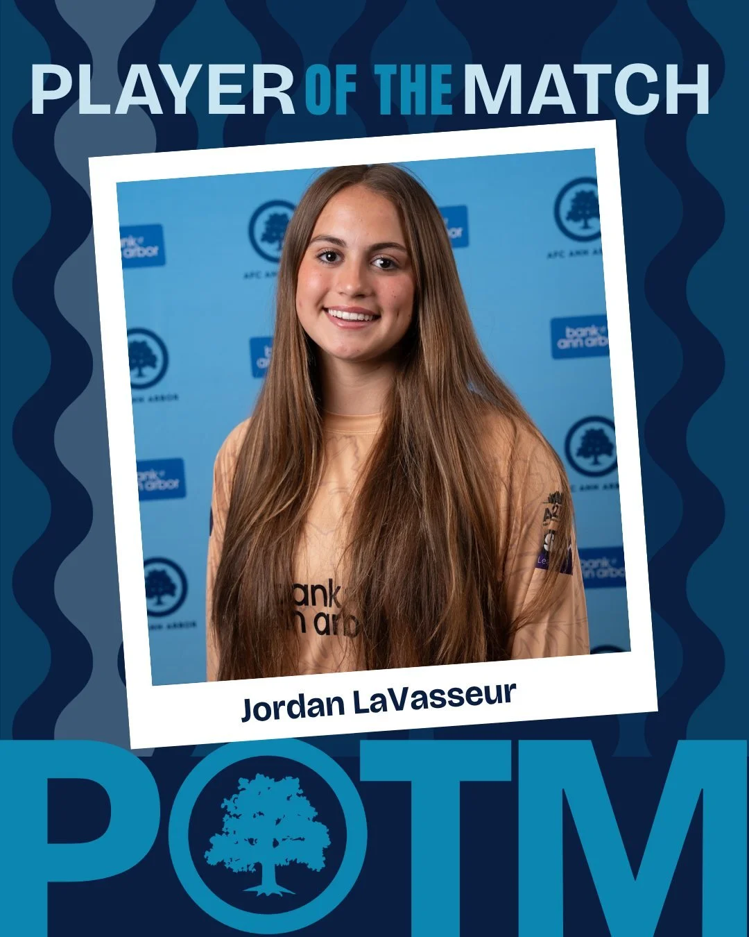 After her strong performance between the sticks 🧤, Jordan LaVasseur is today's Player of the Match!

#ComeOnYouMightyOak #AFCAA #RootedHere