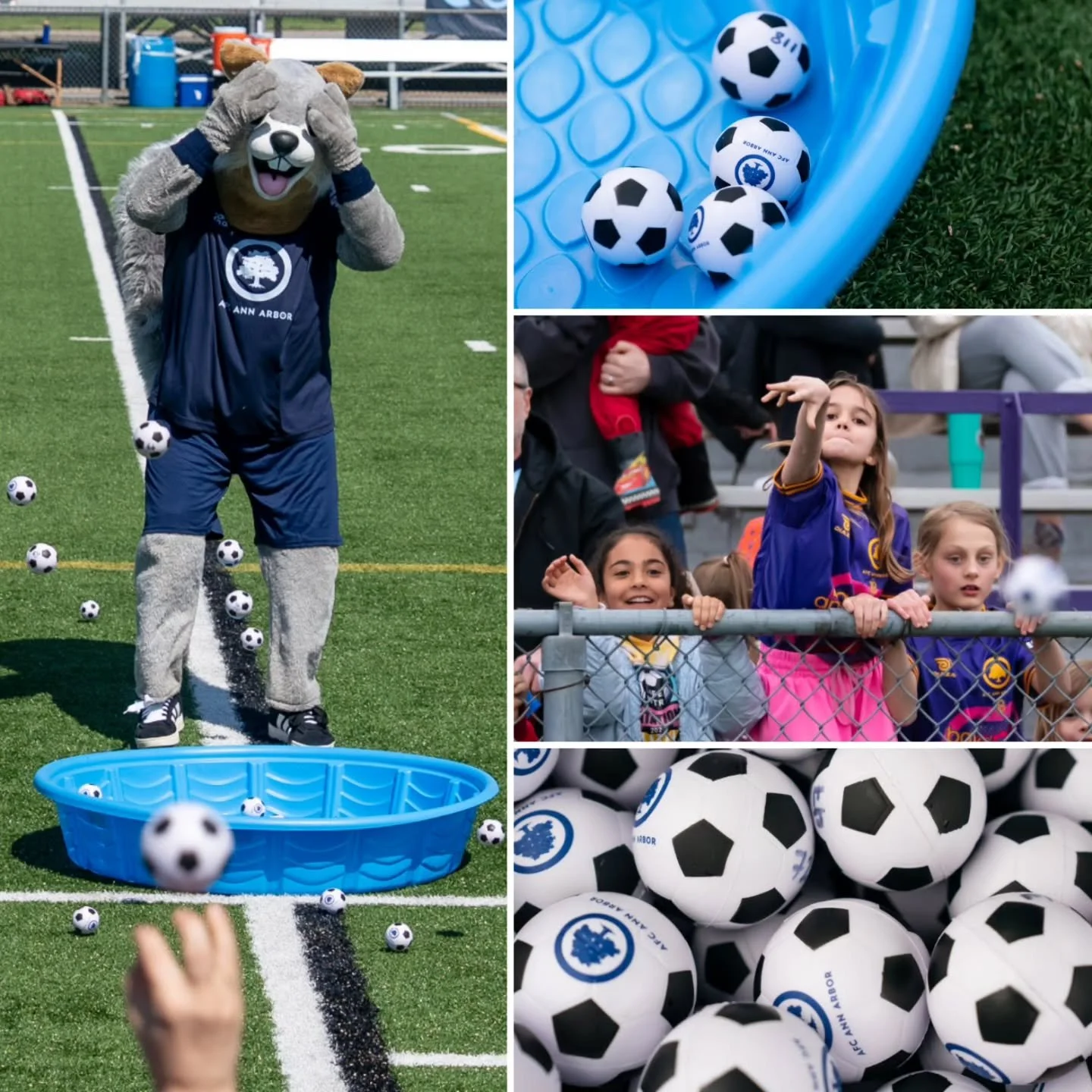 The Baby Pool Ball Toss is a hit! Every ball you purchase supports the club, and every ball that stays in the pool wins a prize!

Thanks to everyone who takes part during our emerging halftime tradition. Developing a technique is tricky, but as the l