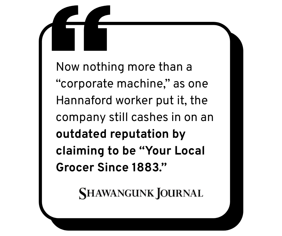 What Happened to Hannaford Shawangunk Journal
