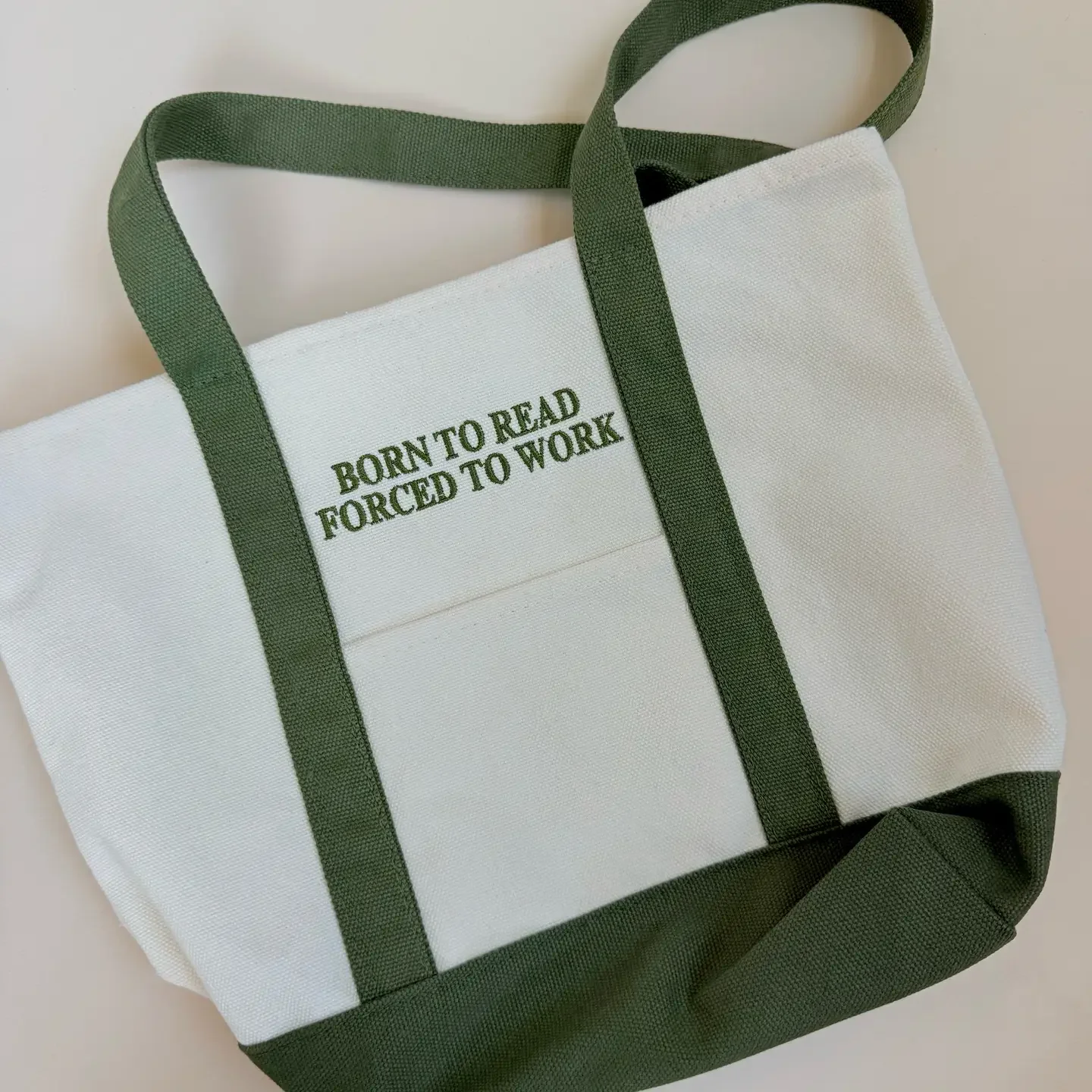 Bookish Mini Tote | Born To Read Forced To Work