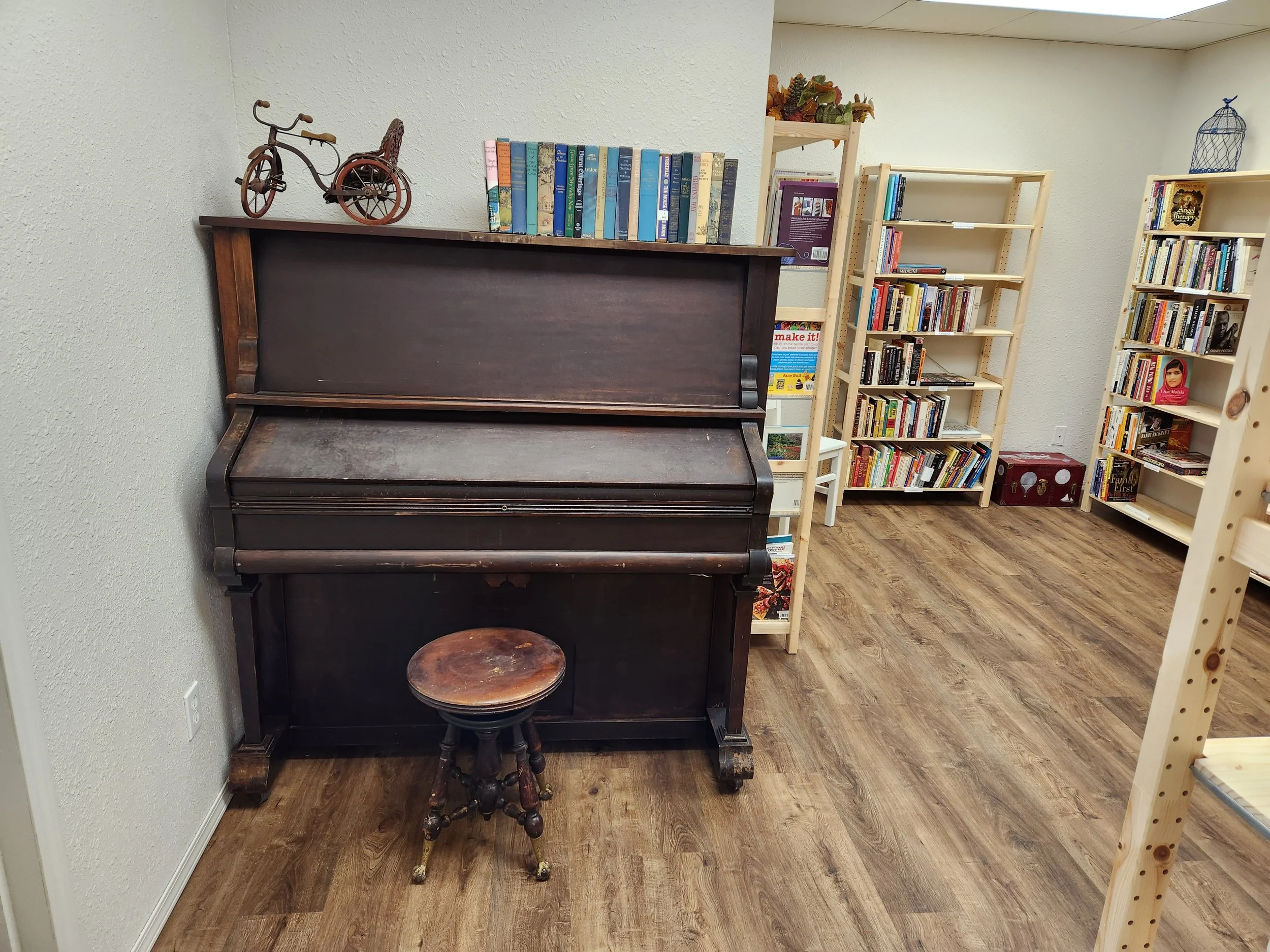 Entering the Non-Fiction room of previously-loved books in the Bookery on 50th in Onoway, Alberta.