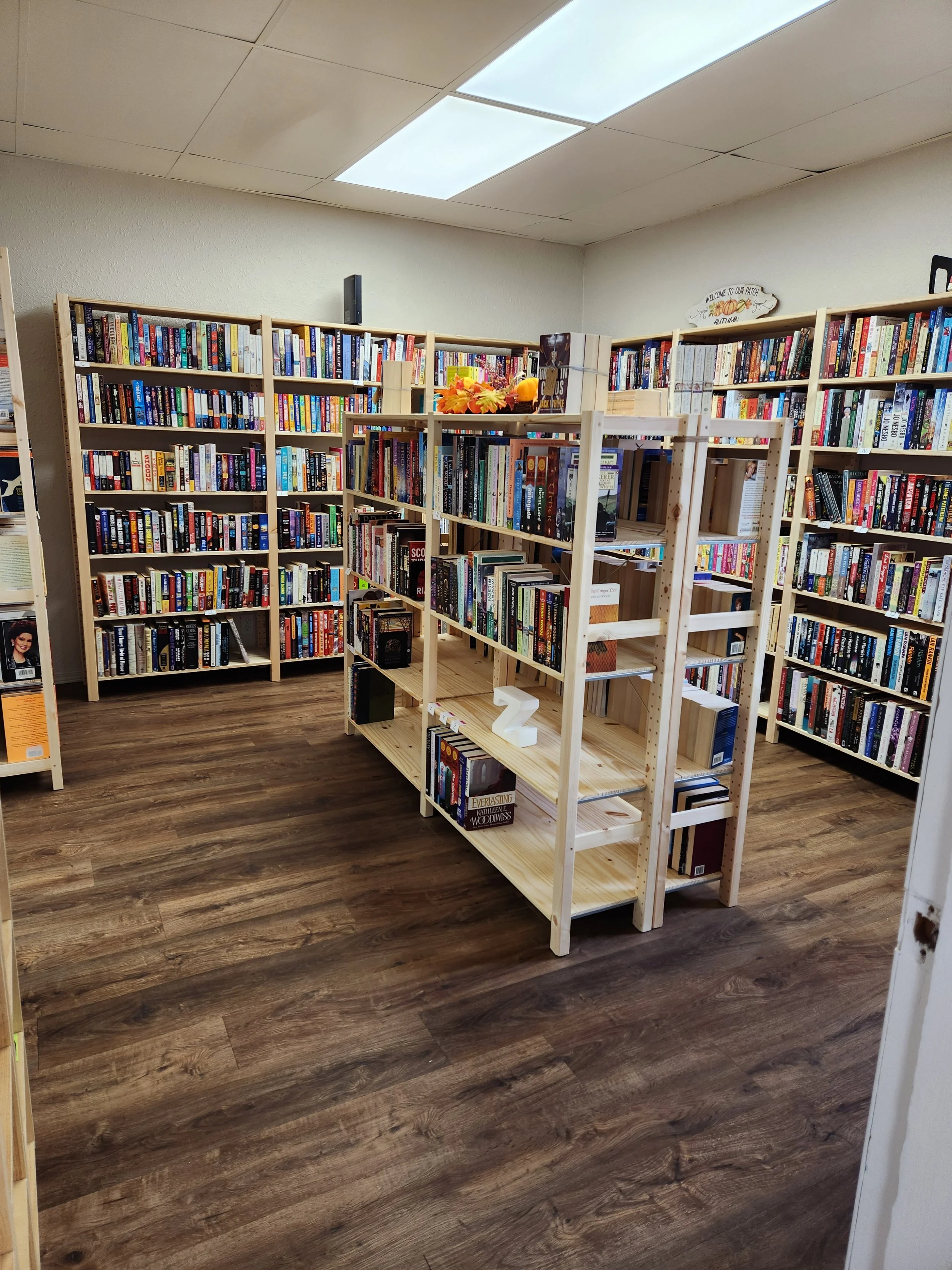 Used books in the Fiction room of Bookery on 50th in Onoway, Alberta.