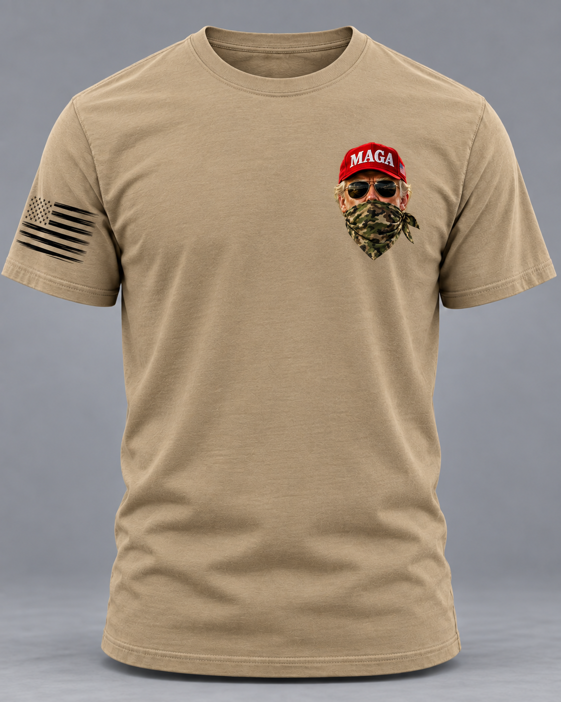 Khaki T-Shirt with MAGA Portrait.png