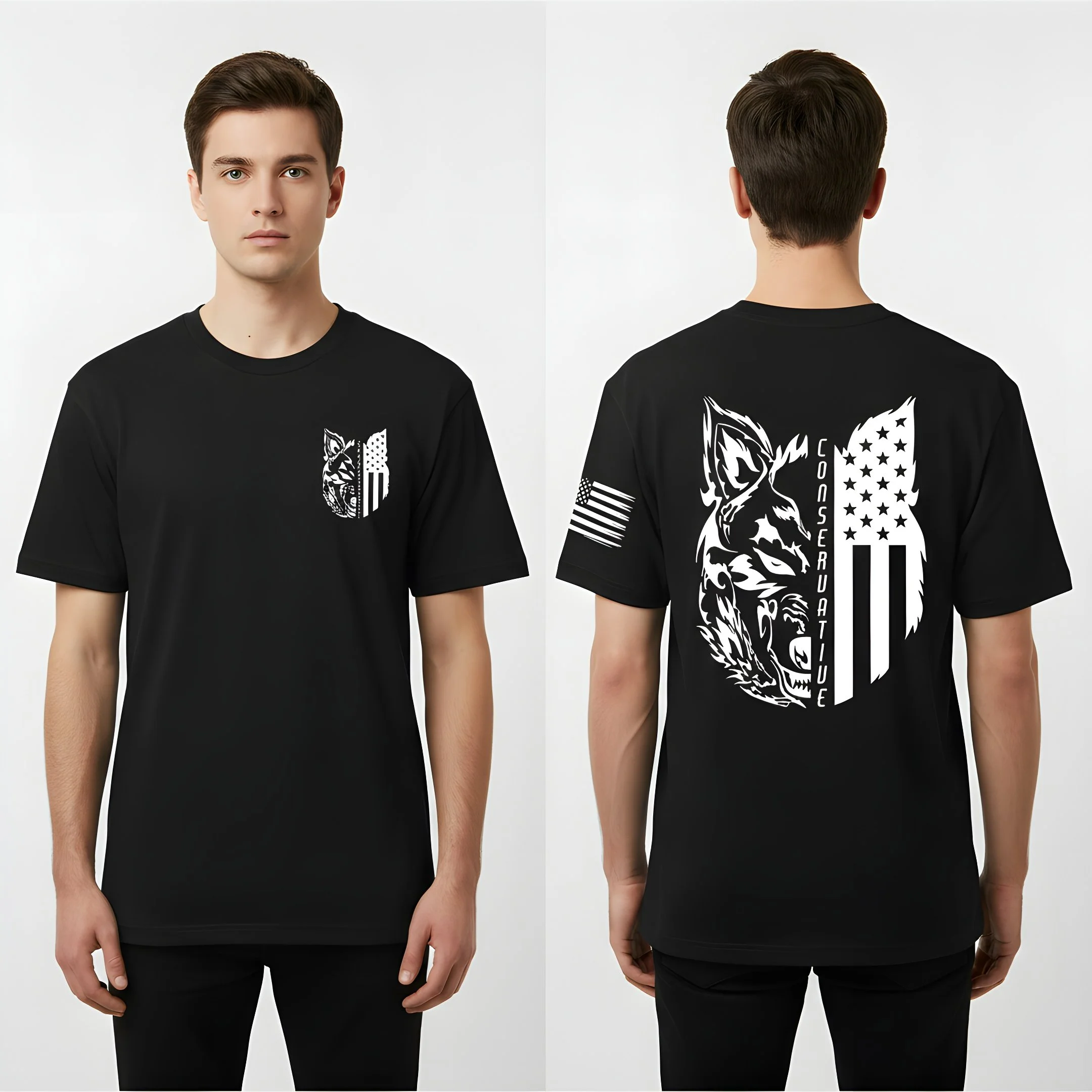Conservative American Wolf T Shirt