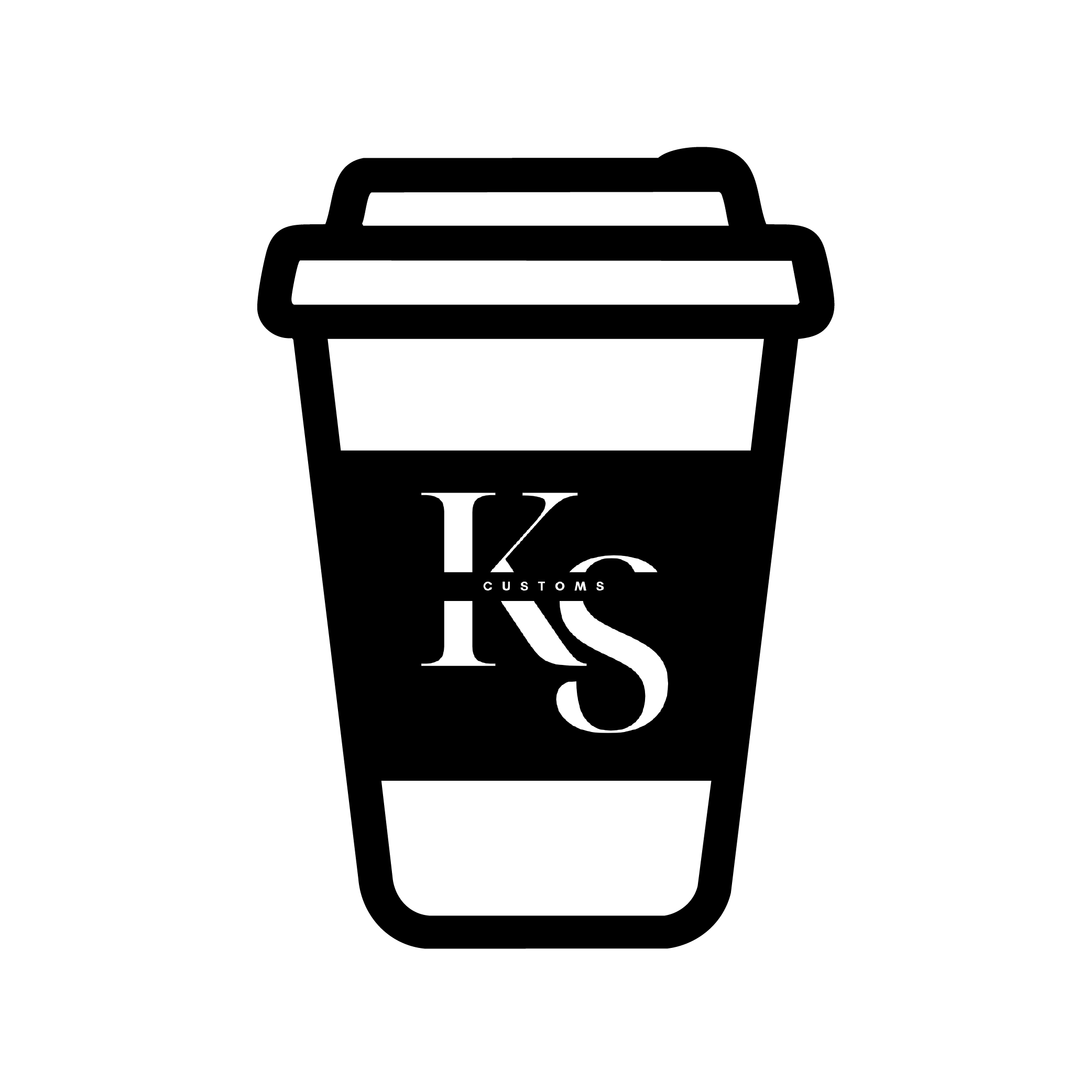 Black background with a white logo reading 'K.S Customs' in a stylized font.
