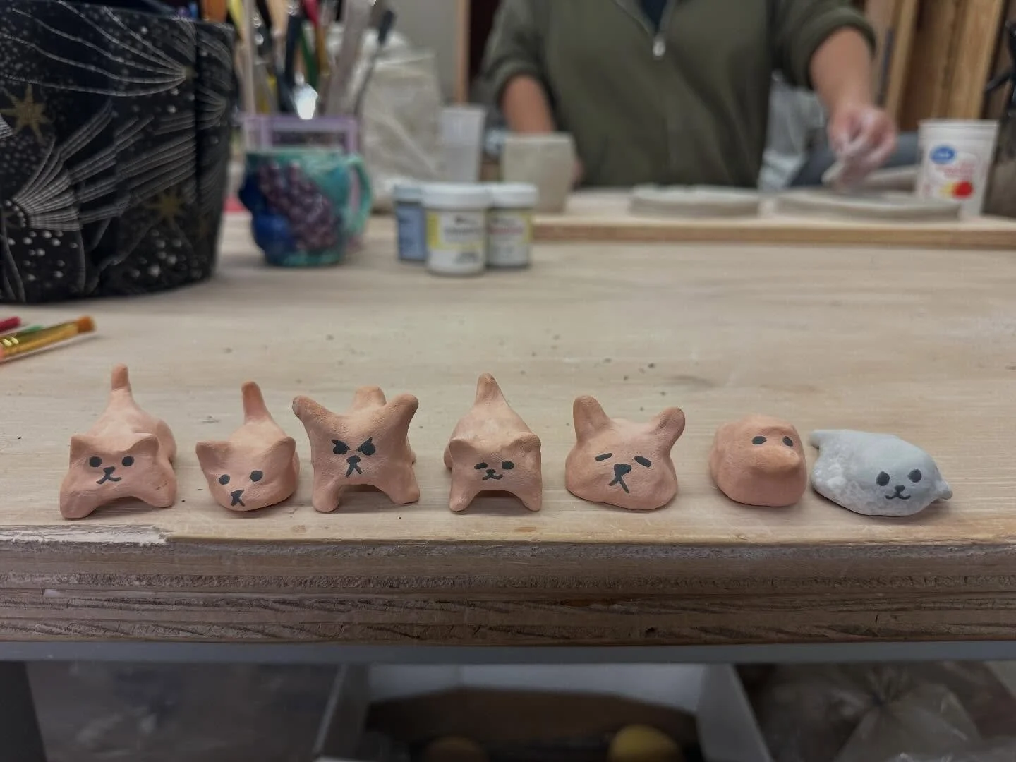 Some underglazing done today! Which one is your mood today?