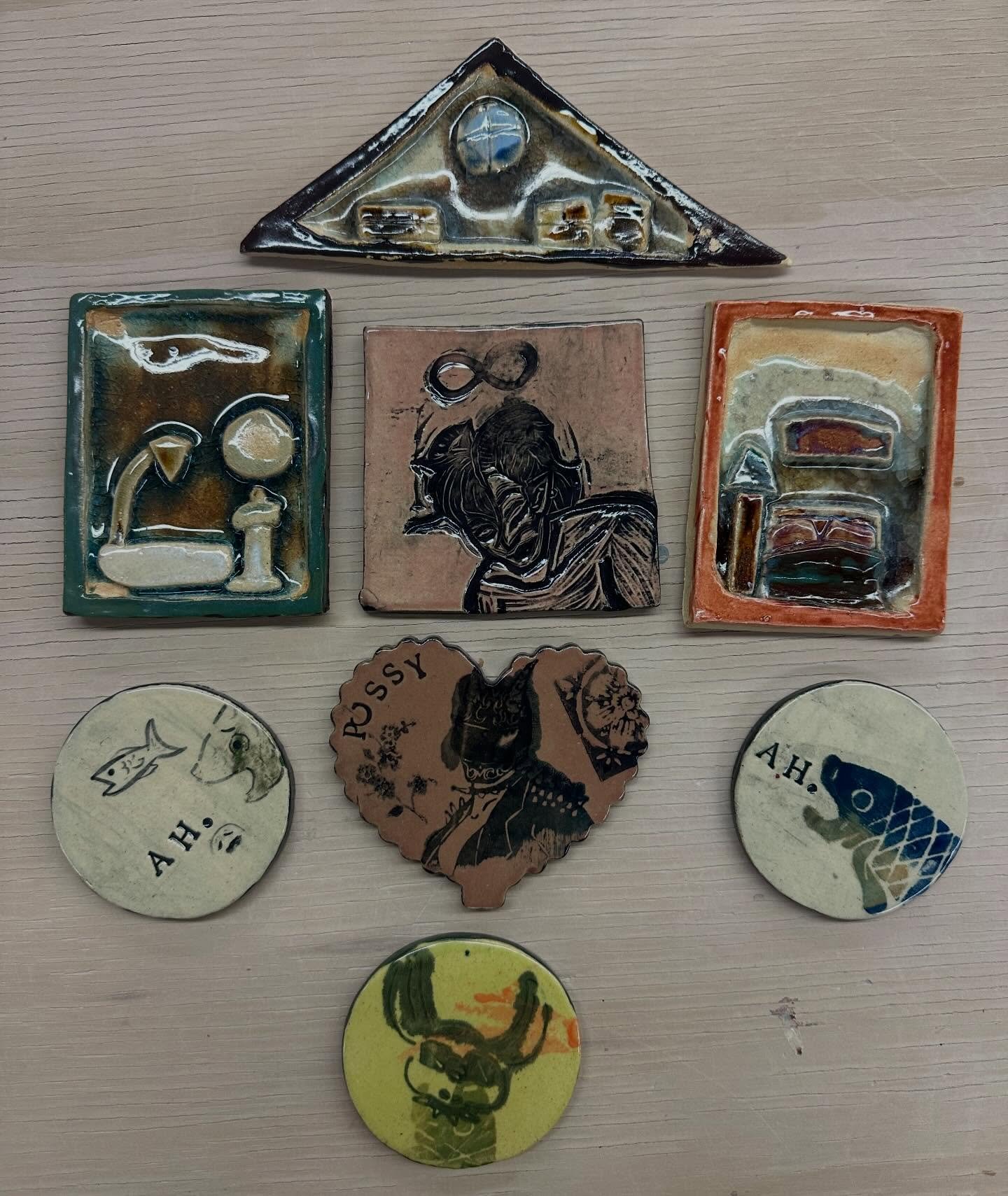 Love how these testers came out! Cant wait to do more screen printing on clay!!