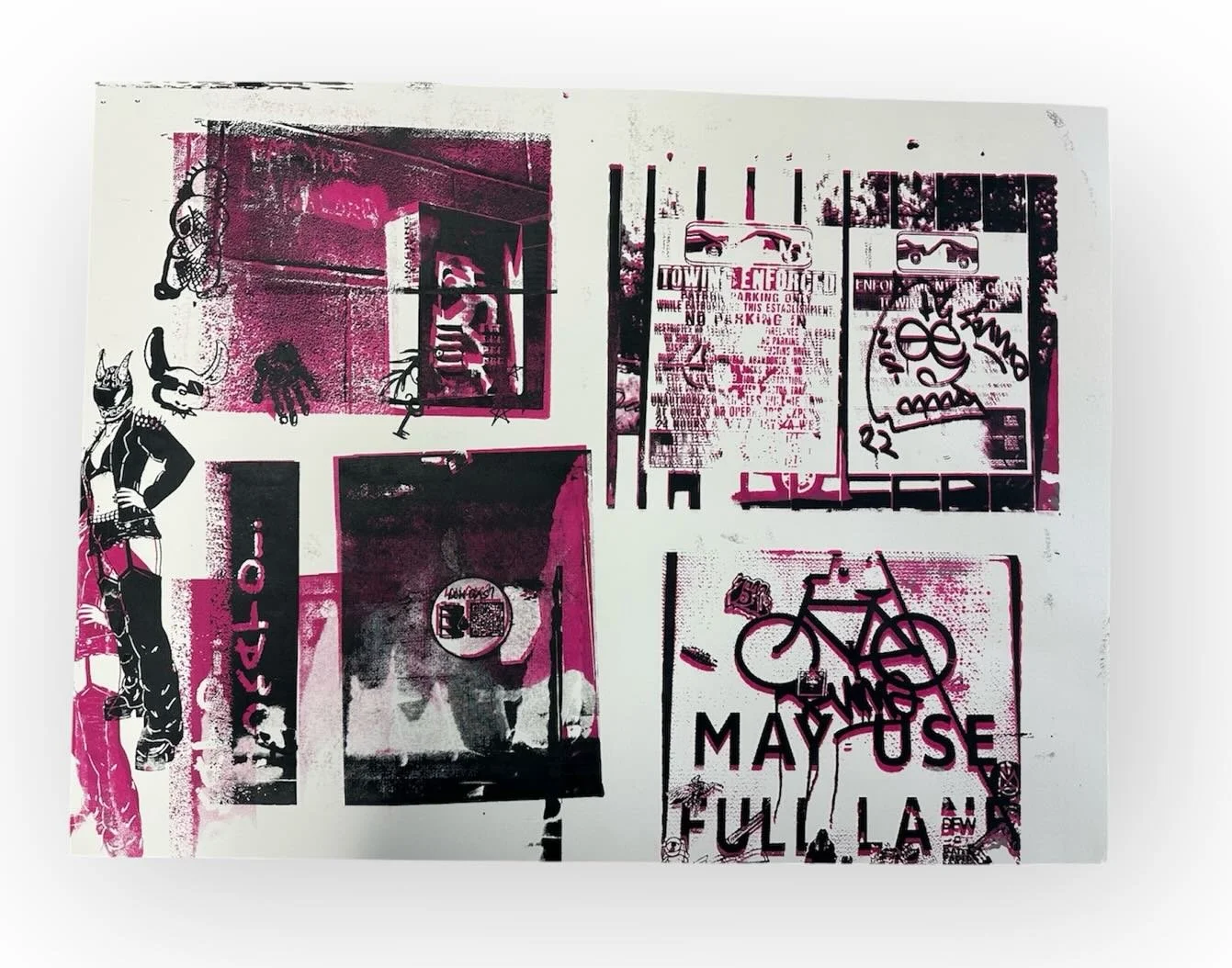 Showing off some more old work so here&rsquo;s a large screen print I made using a combination of photos I took in Deep Ellum and illustrations I drew! Love how versatile off of these images are and the many ways they can be layered on!