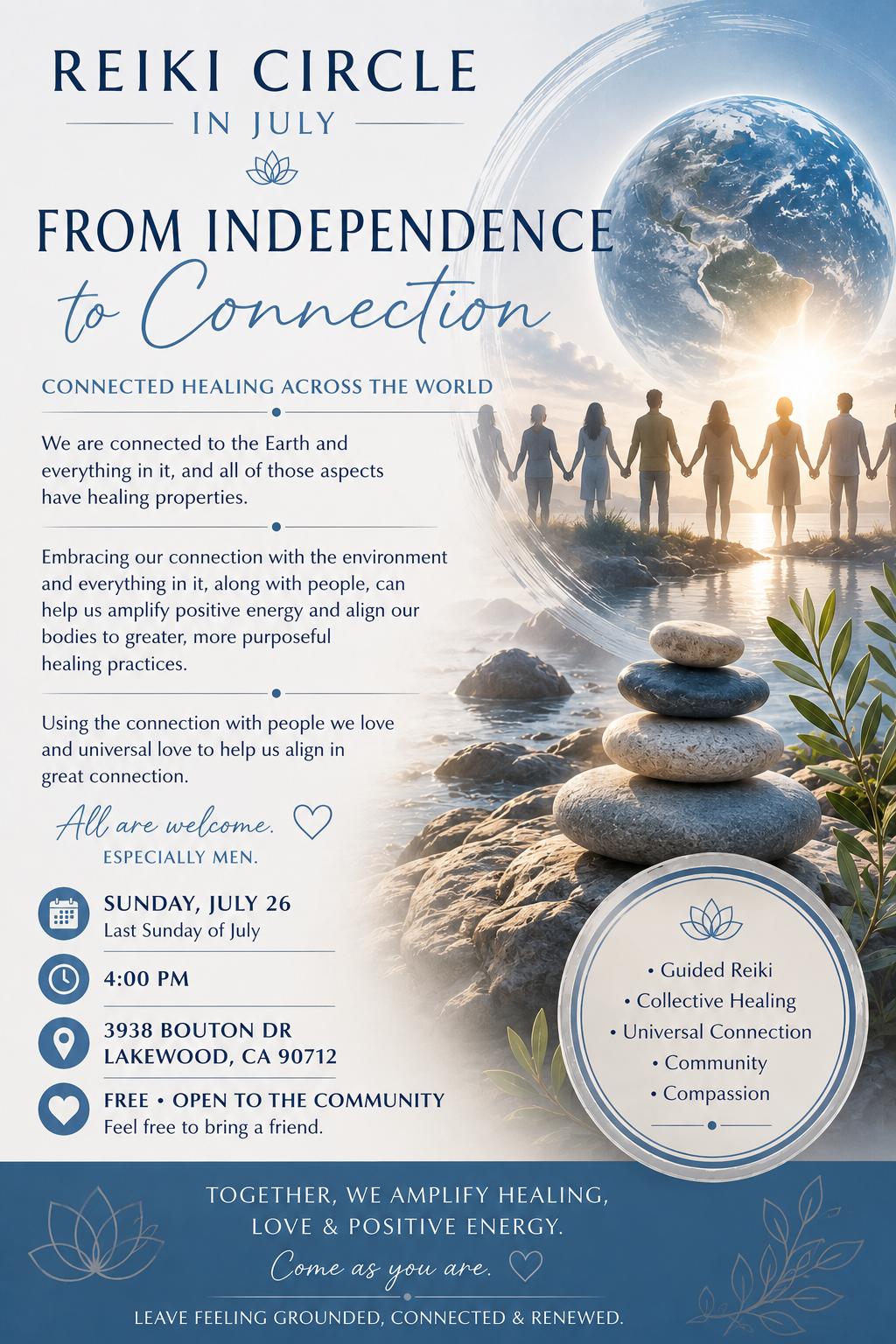 July Reiki Circle – From Independence to Connection
