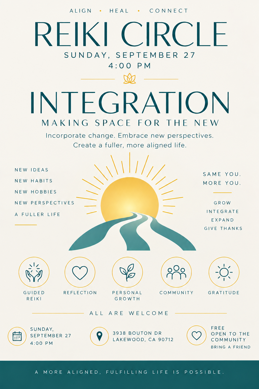 September Reiki Circle – Integration: Making Space for the New