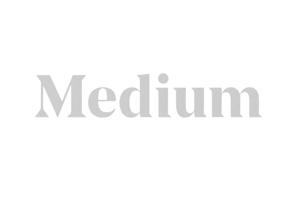 Text on black background reading "Medium" in gray font.