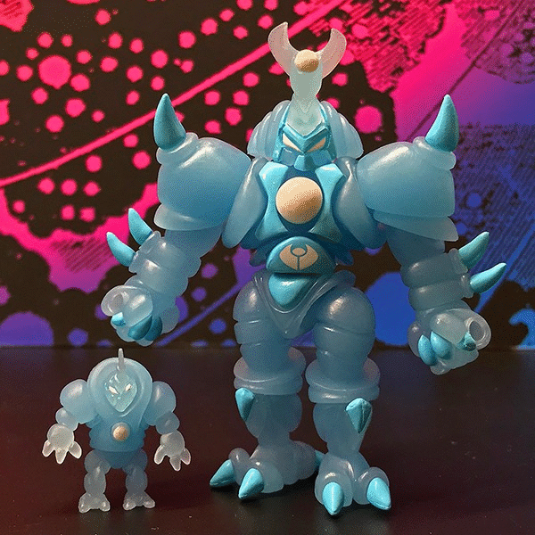 CERULESTAR MUSHI
GLOW IN THE DARK BLUE PVC