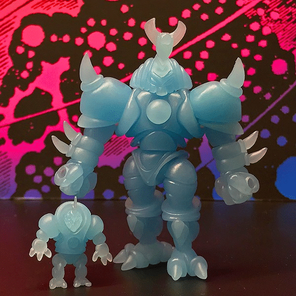 CERULESTAR MUSHI
UNPAINTED GITD BLUE PVC