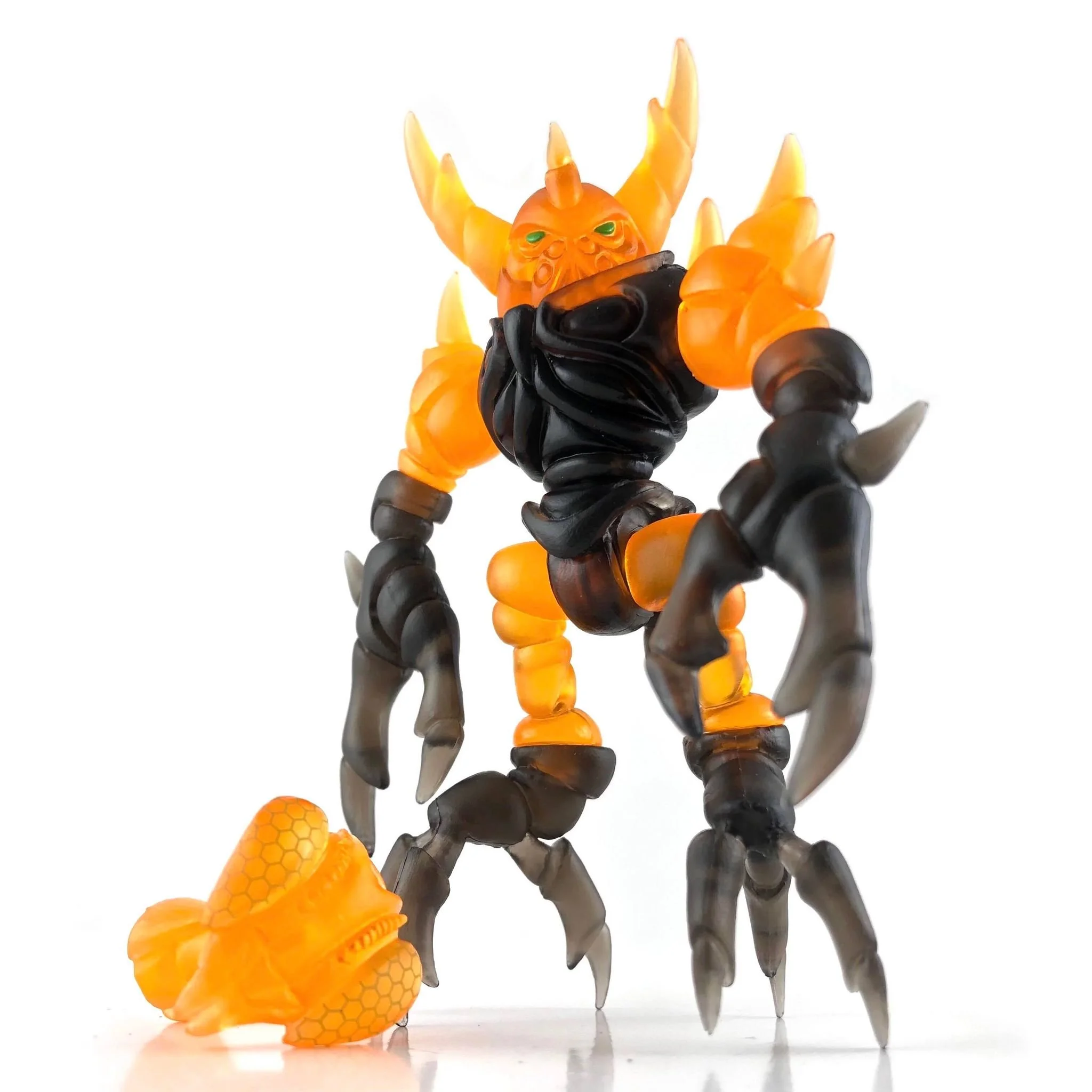REVERSE HALLO SPECTER NEMESIS        COLORS: GLYOS PYROS CLEAR ORANGE
NEW SEMI TRANSPARENT DARK BLACK