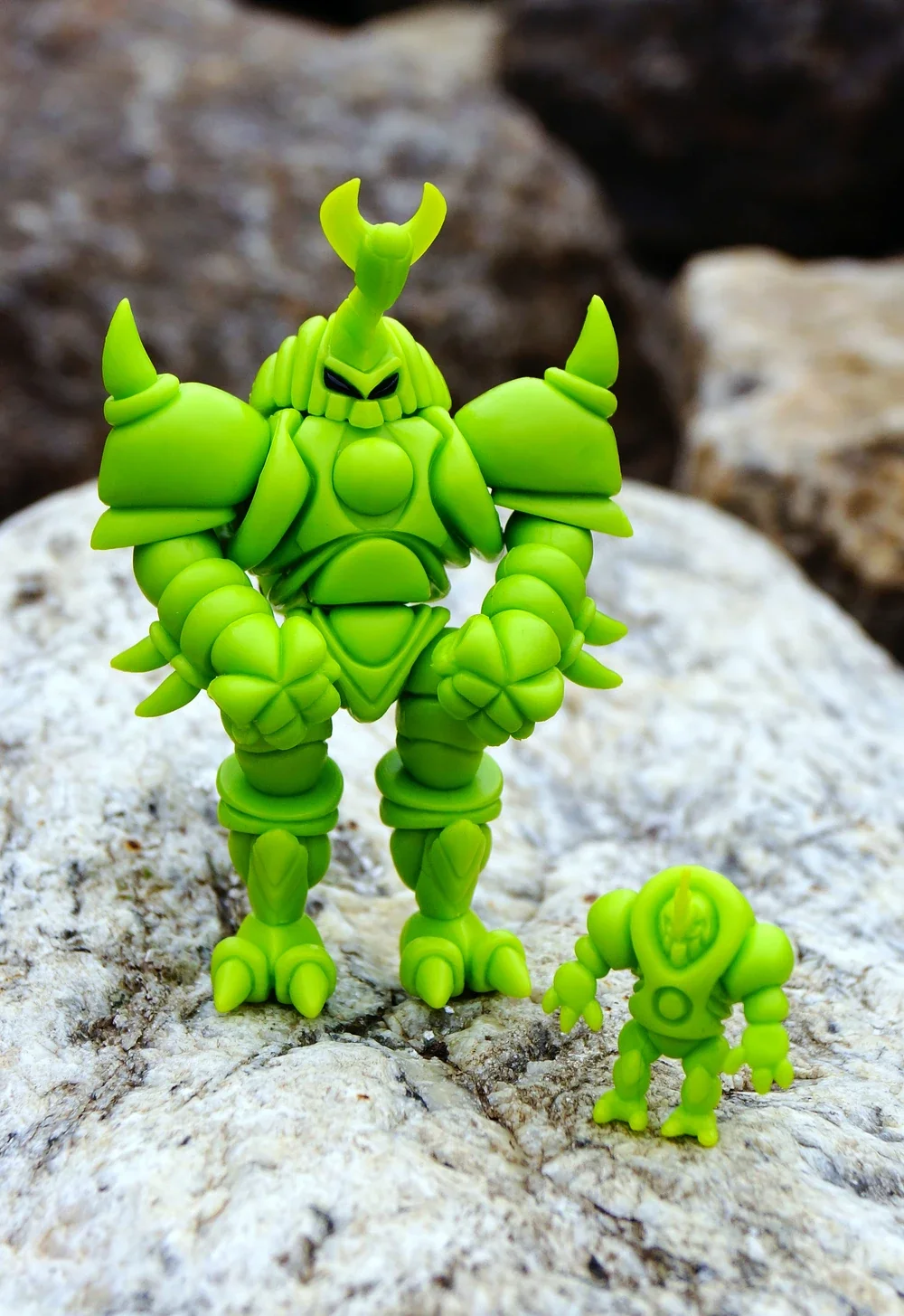 LIME GREEN MUSHI WITH MINI MUSHI