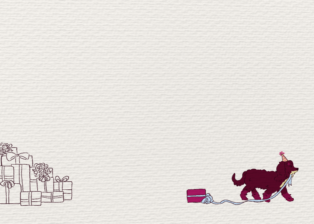 Holiday Cards - Birthday (Back) | Adobe Photoshop, Adobe Illustrator | 5" x 7"