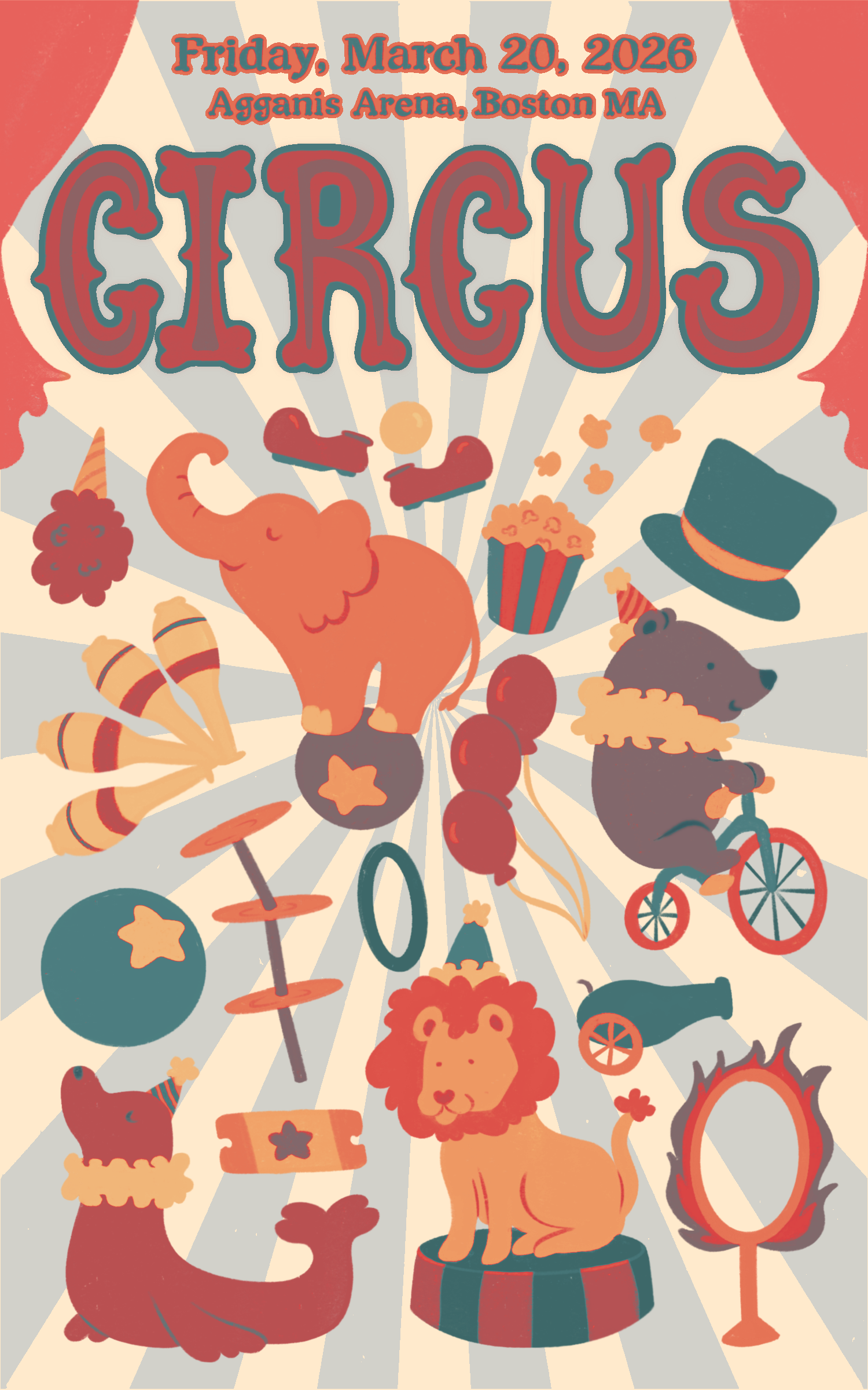 Circus Advertisement Poster | Procreate | 5" x 8"
