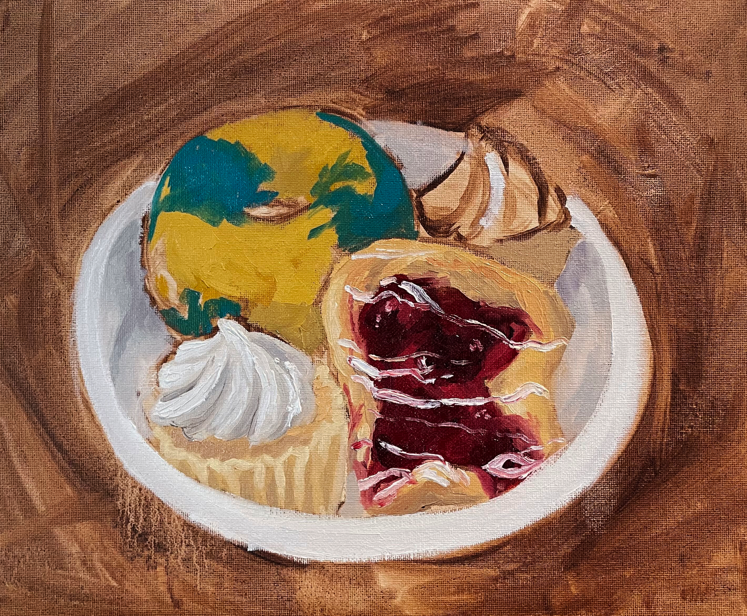 Sweets Plate | Oil paint on canvas | 8" x 10"
