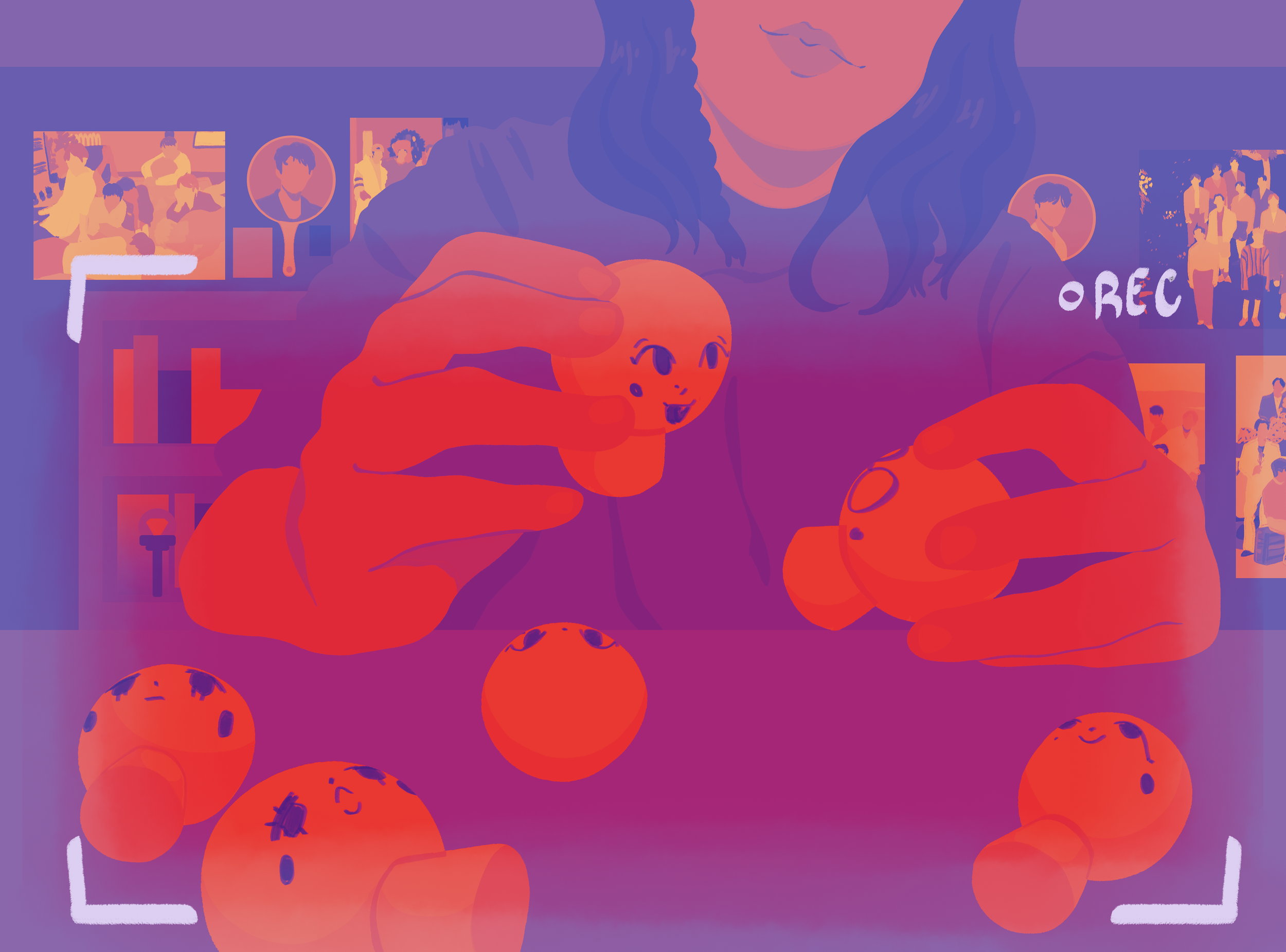 Editorial, 'Has K-Pop Fan Fiction Crossed a Line?' | Adobe Photoshop | 9" x 12" | [Based on the article by Frankie Lantican for VICE]