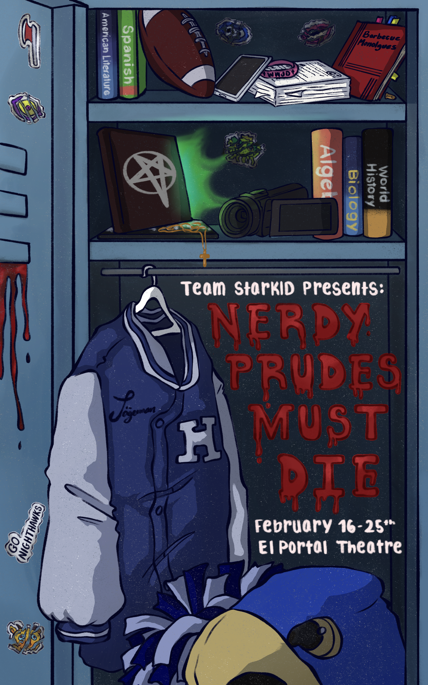 Team Starkid: "Nerdy Prudes Must Die" Performance Promotional Poster | Procreate | 5" x 8"