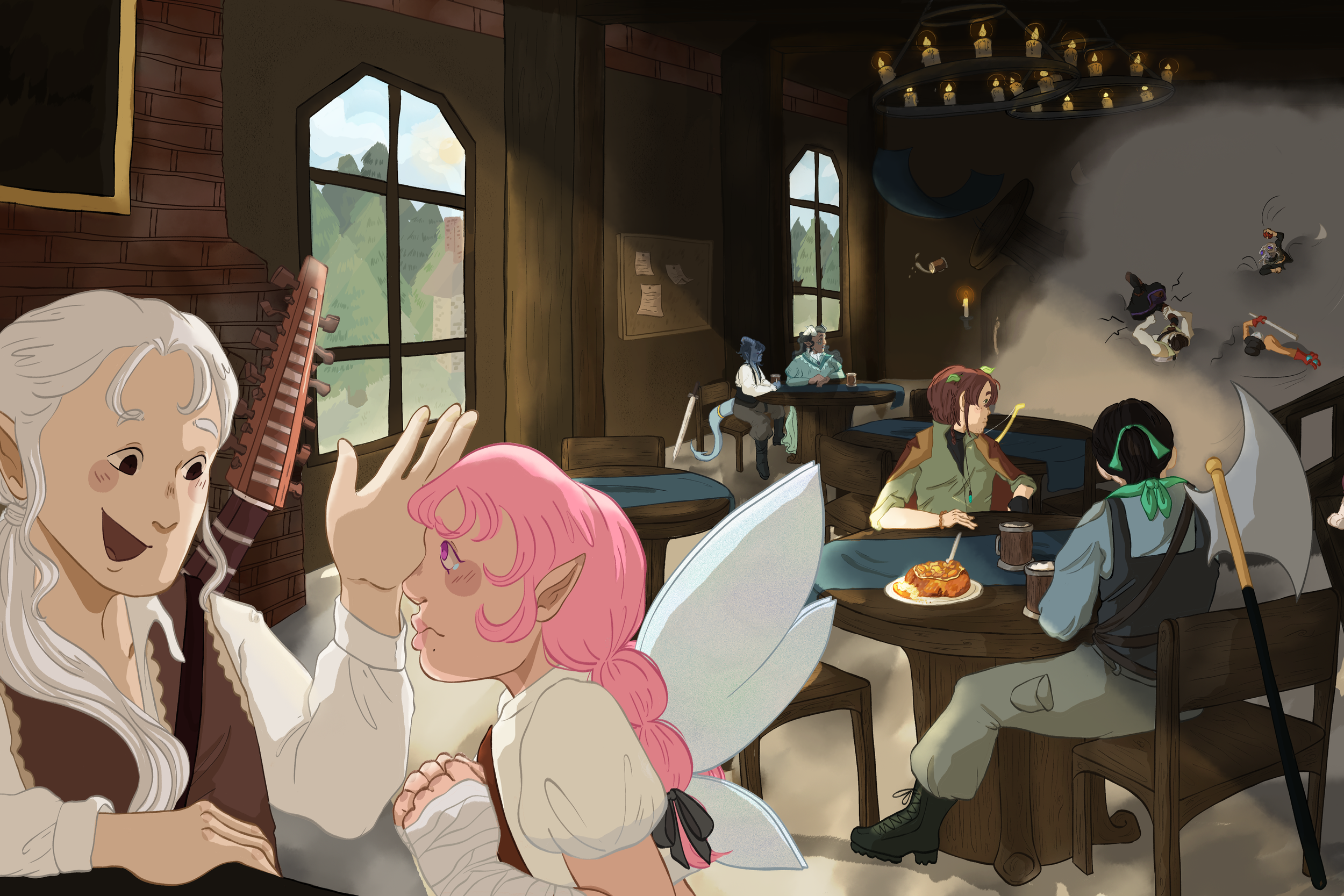 Tavern Interior | Adobe Photoshop | 18" x 12"