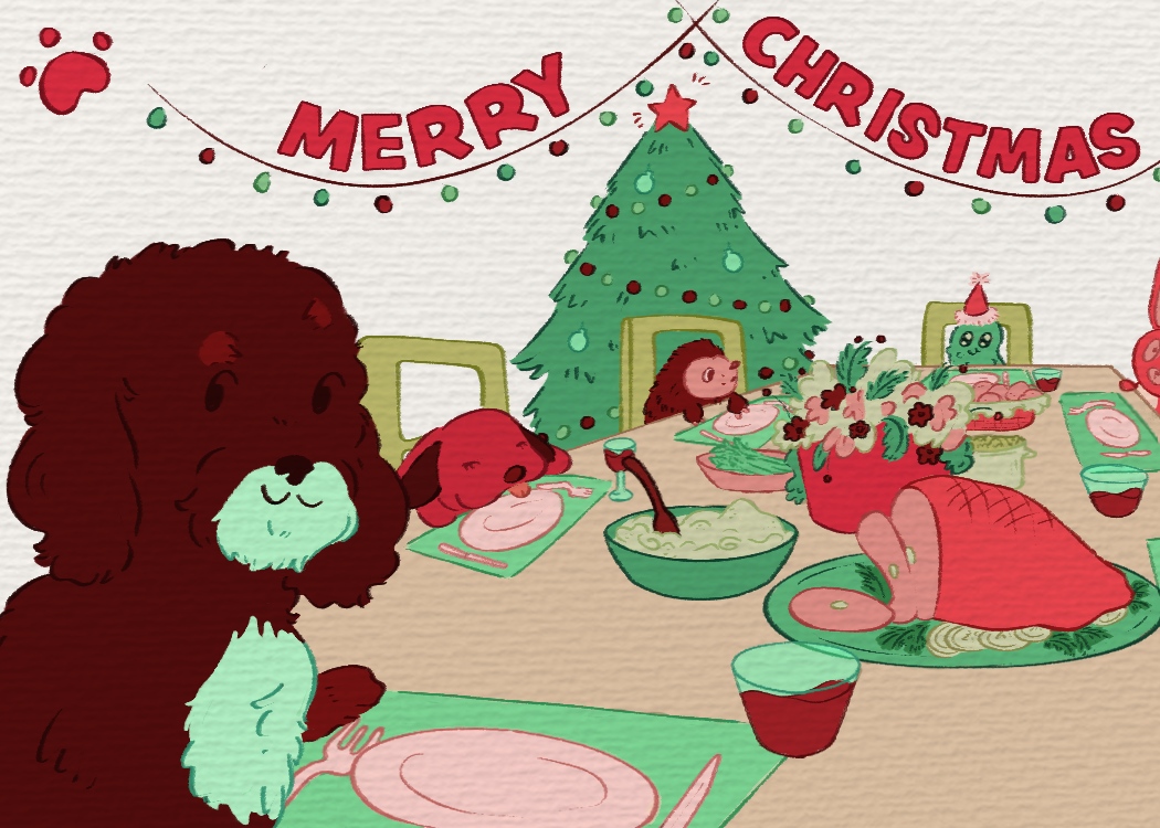 Holiday Cards - Christmas (Front) | Adobe Photoshop, Adobe Illustrator | 5" x 7"