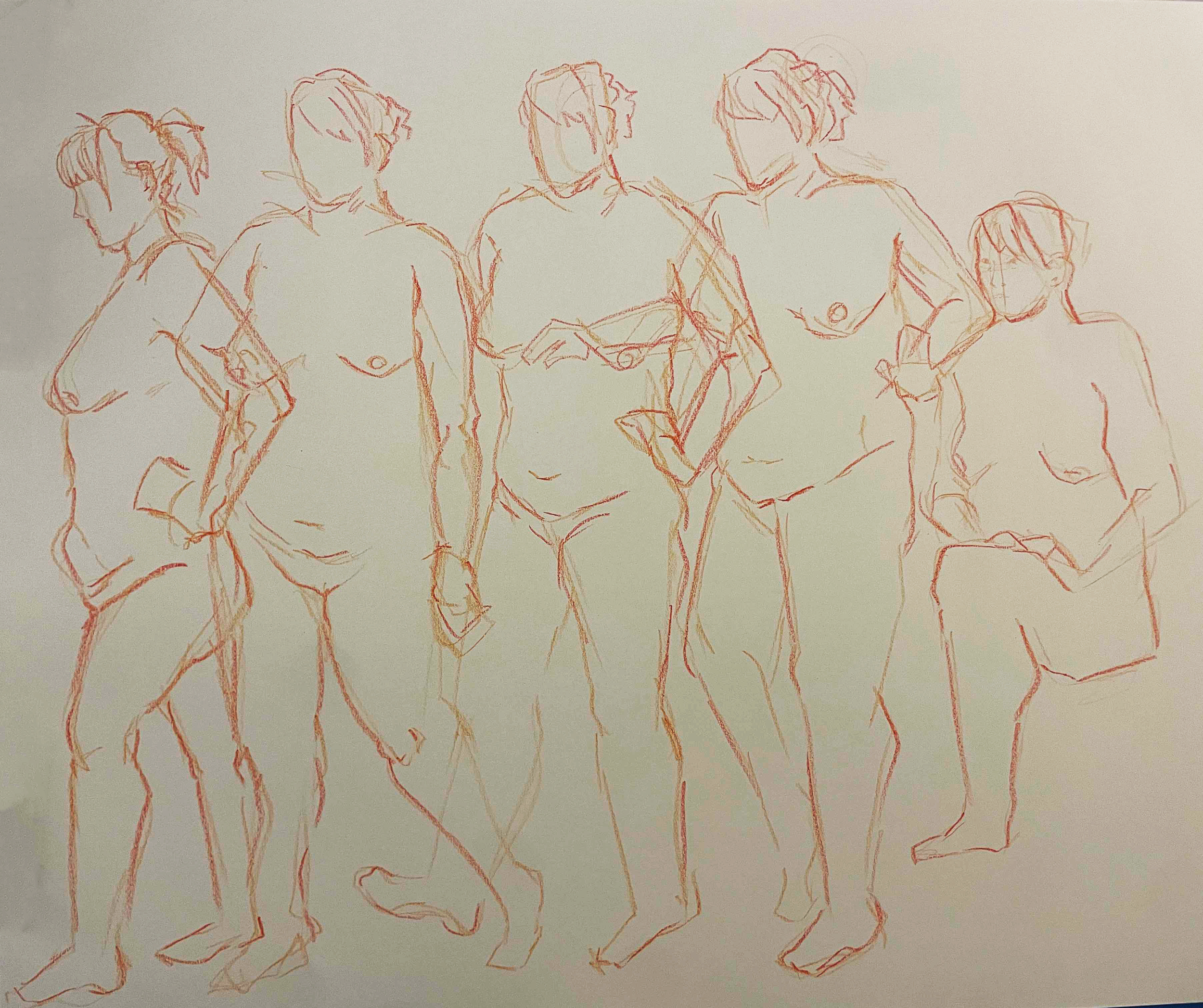 Model Movement | Graphite | 18" x 24"