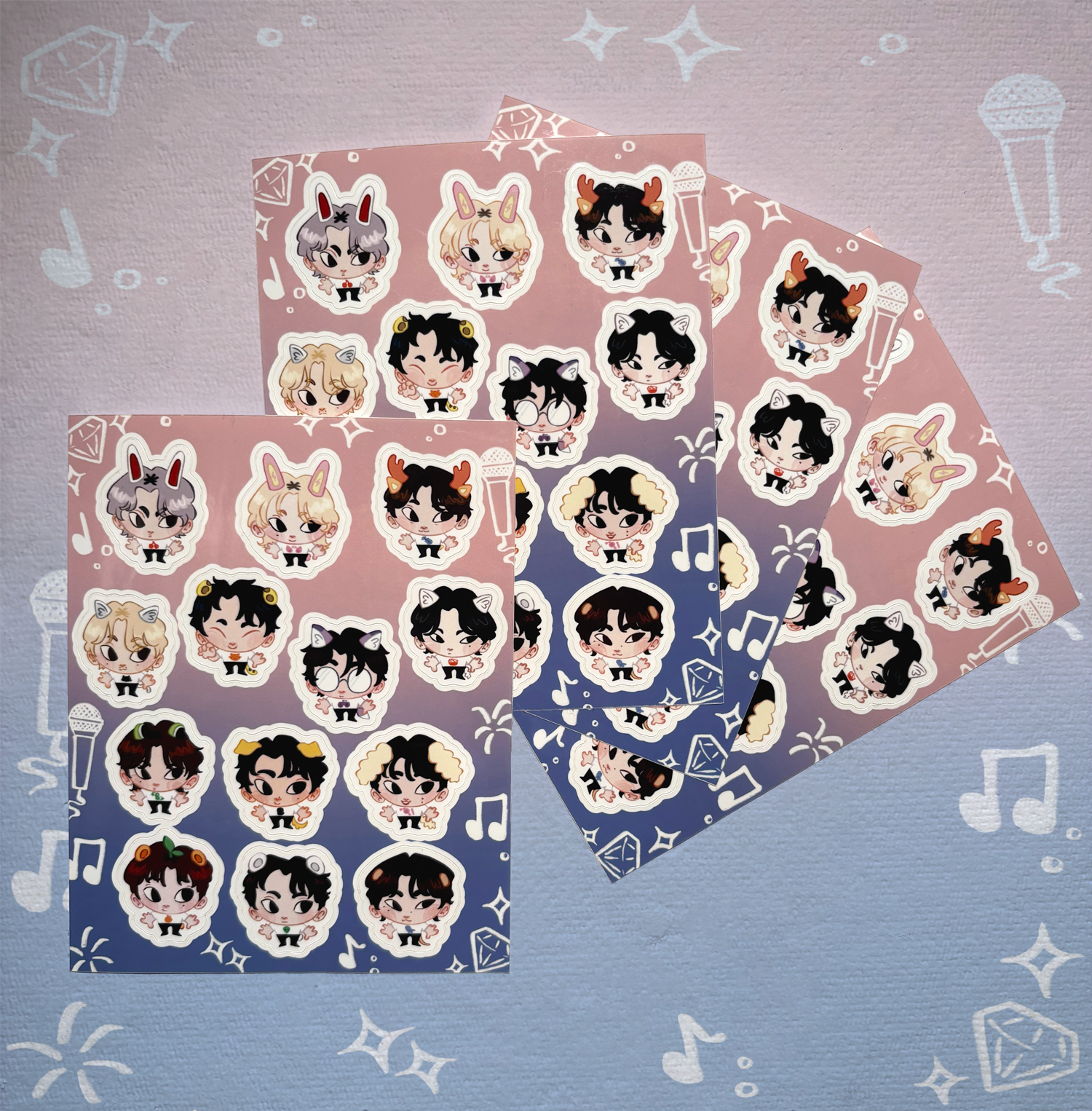 SEVENTEEN Minis Physical Sticker Sheet