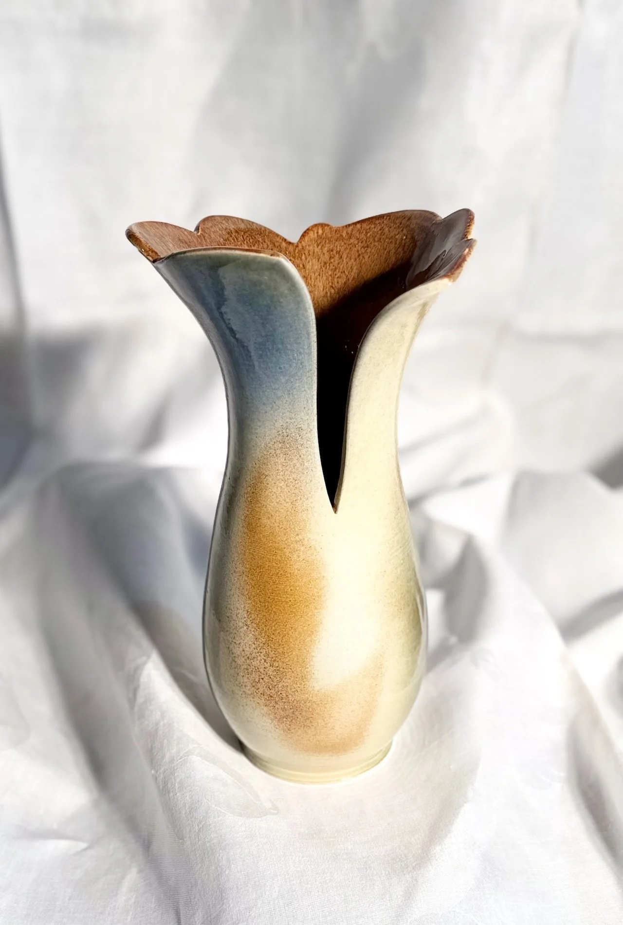 U644.Soda Cut Vase.Multi Sprayed Glaze>NG_10.75Hx5.5Wx6L.jpeg