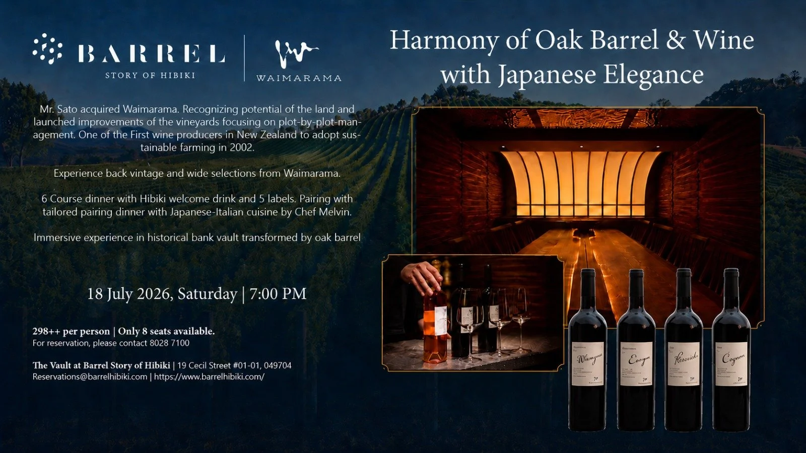 A Private Wine Pairing Dinner Inside The Vault