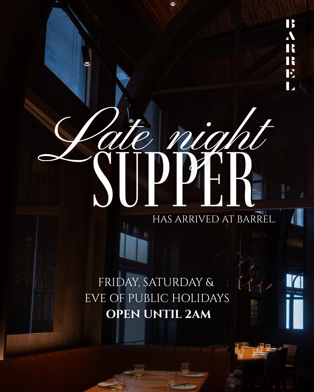 Late Night Supper Has Arrived at BARREL