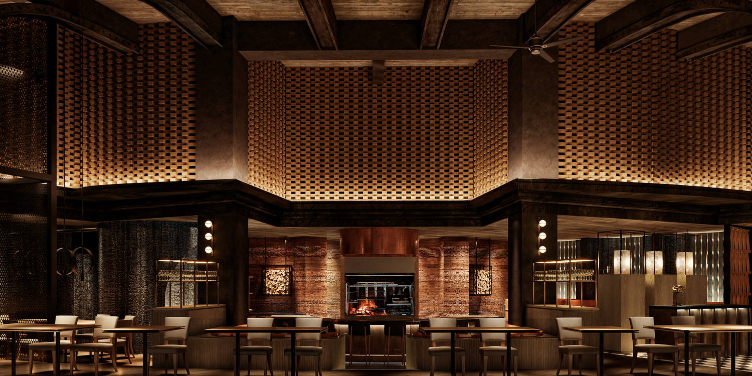 Barrel interior dining room