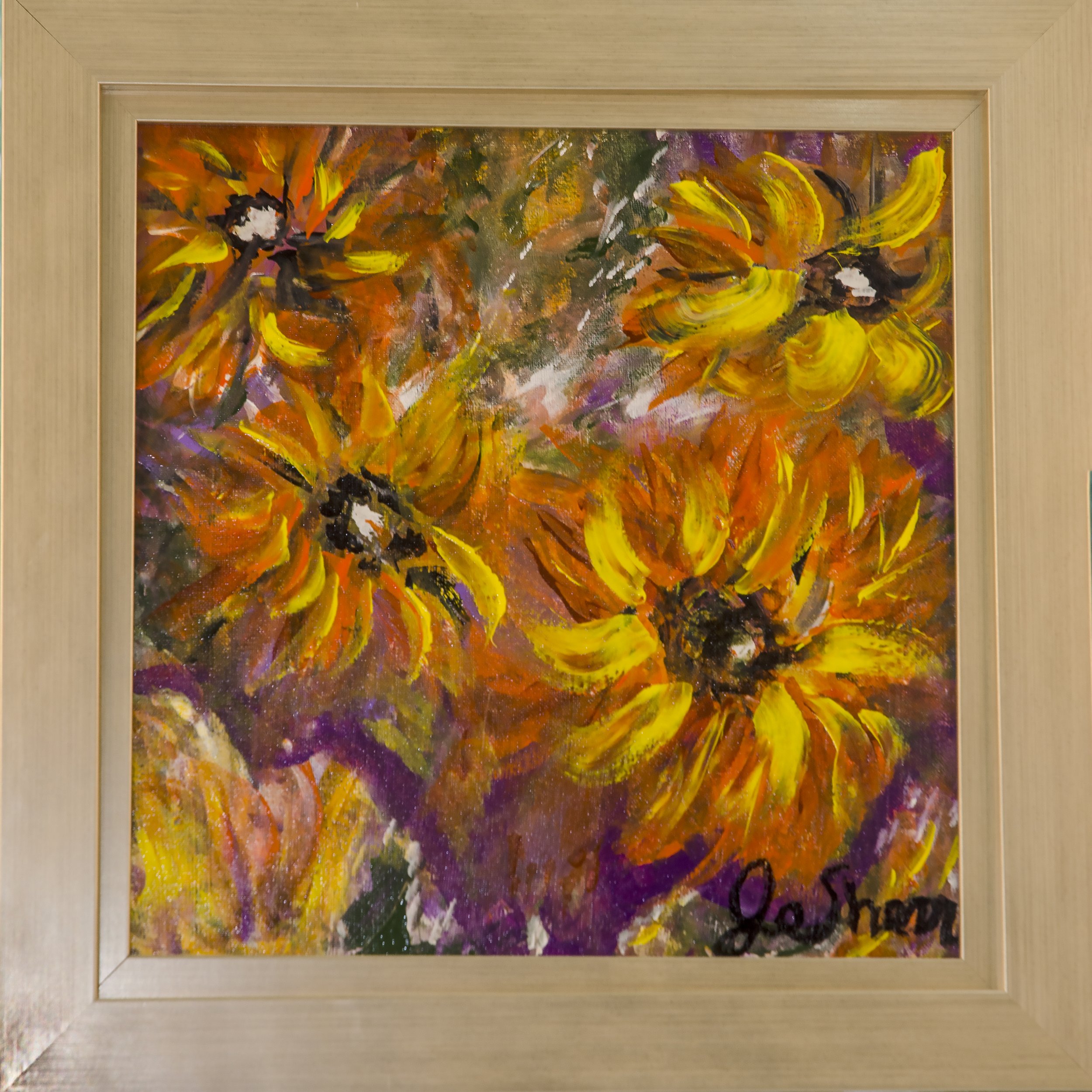 Sunflowers DSC_7036 18x18 In Frame.jpg