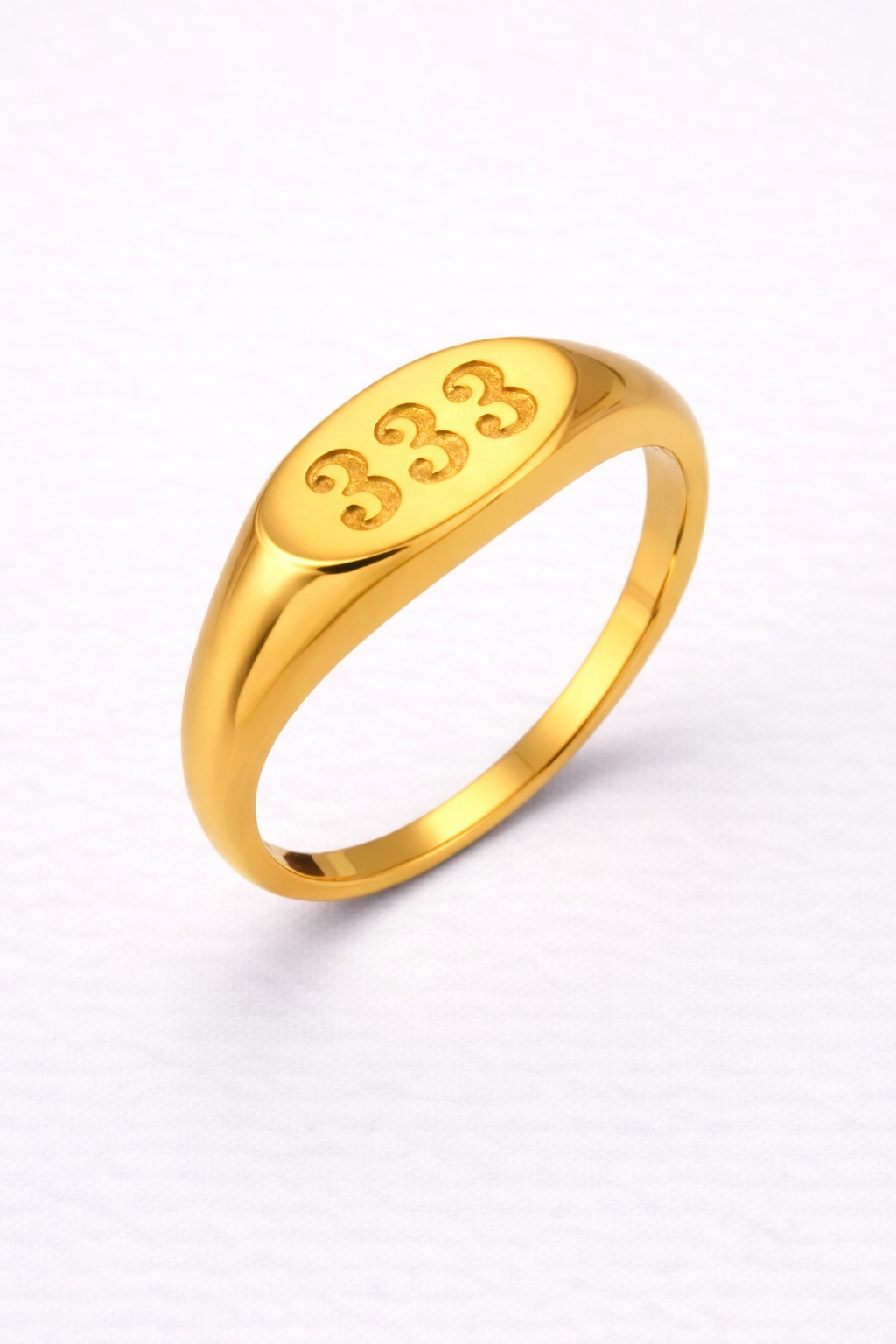 333 Angel Number Signet Ring