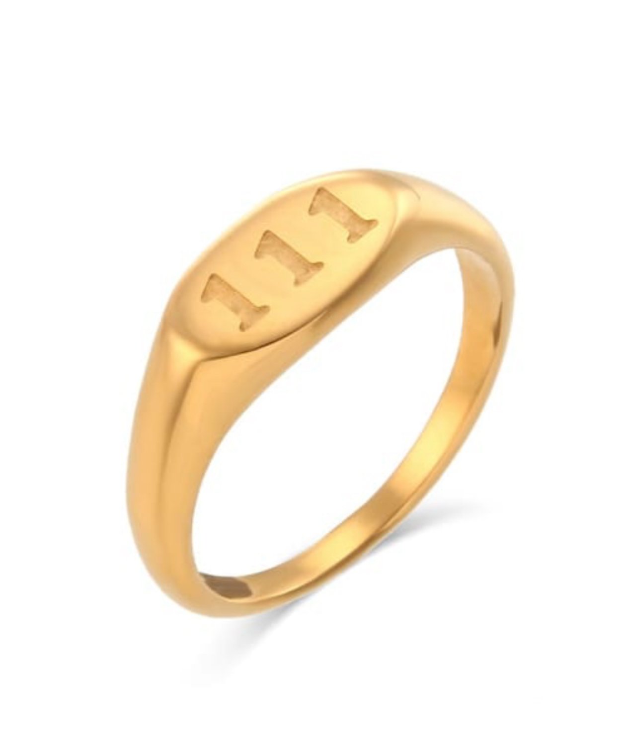 111 Angel Number Signet Ring