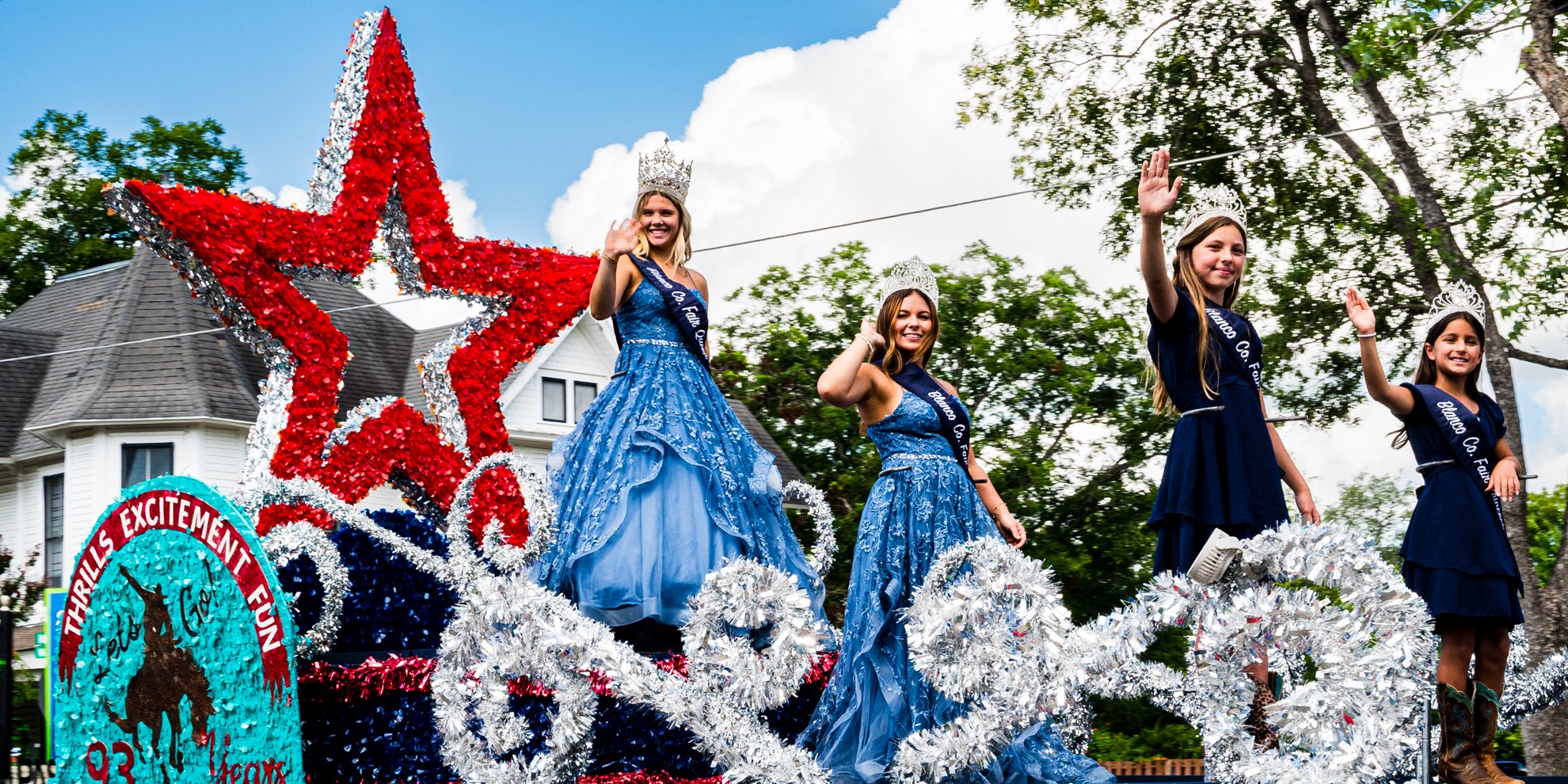 Blanco County Royal Court at the Luling Watermelon Thump parade