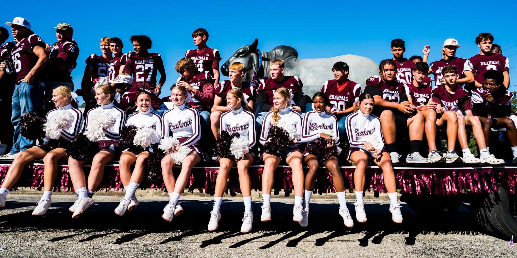 Hallettsville Football Team and Cheerleaders at the Kolache Fest Parade