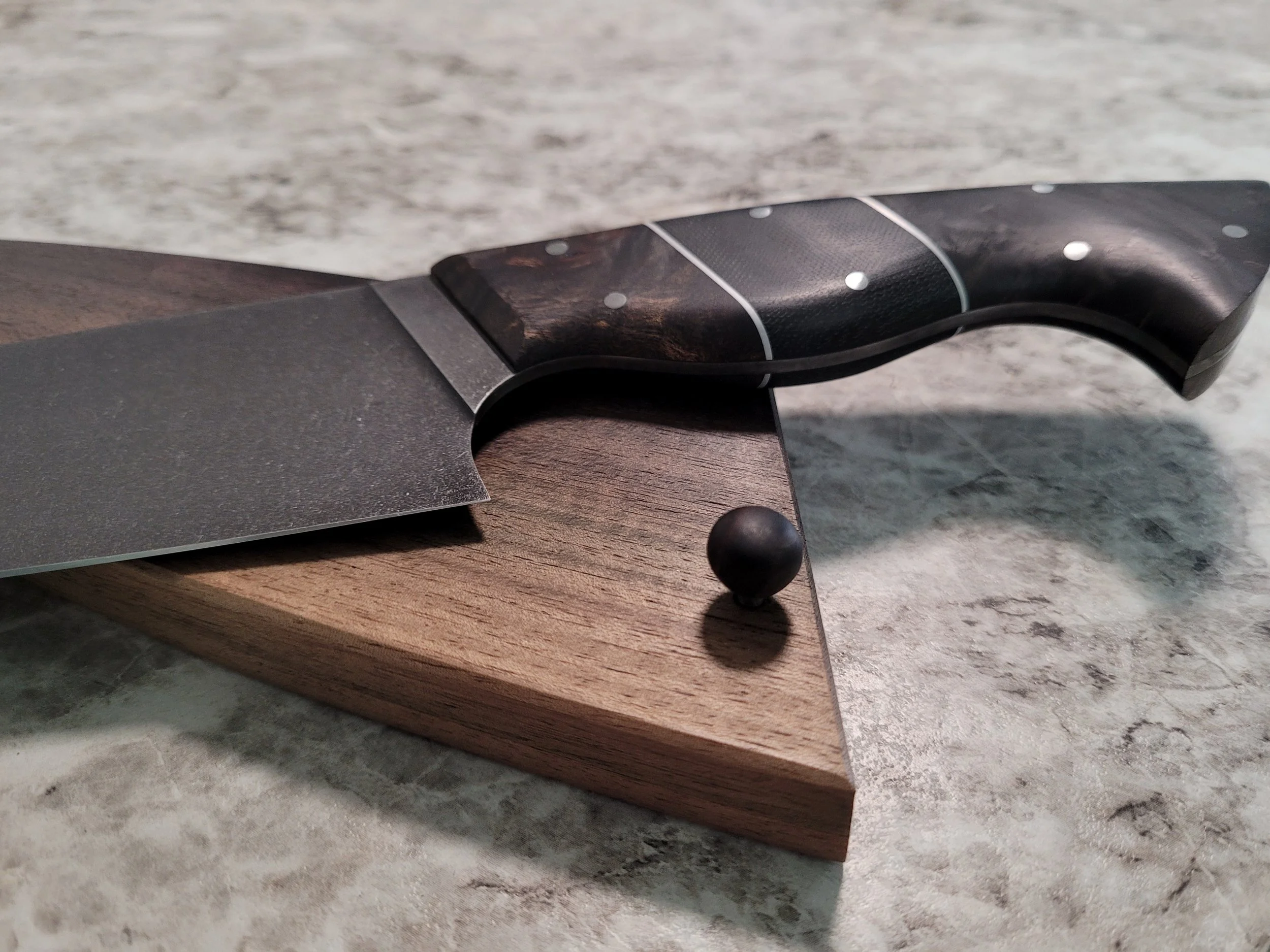 Rosewood saya with ebony pin.
