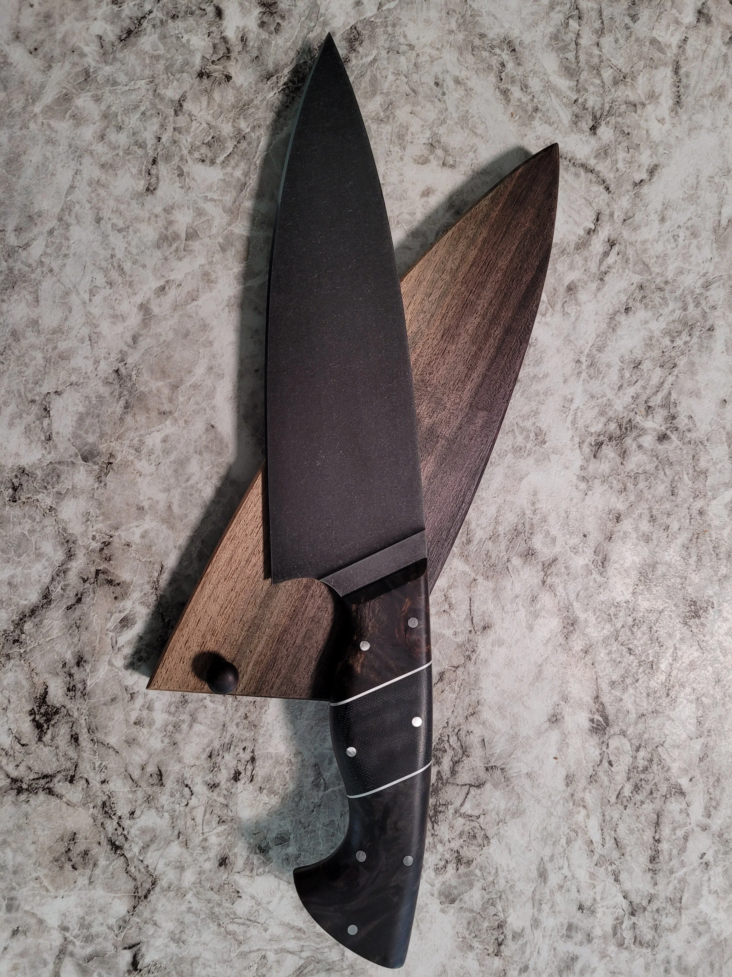 8 inch carbon steel chef knife 