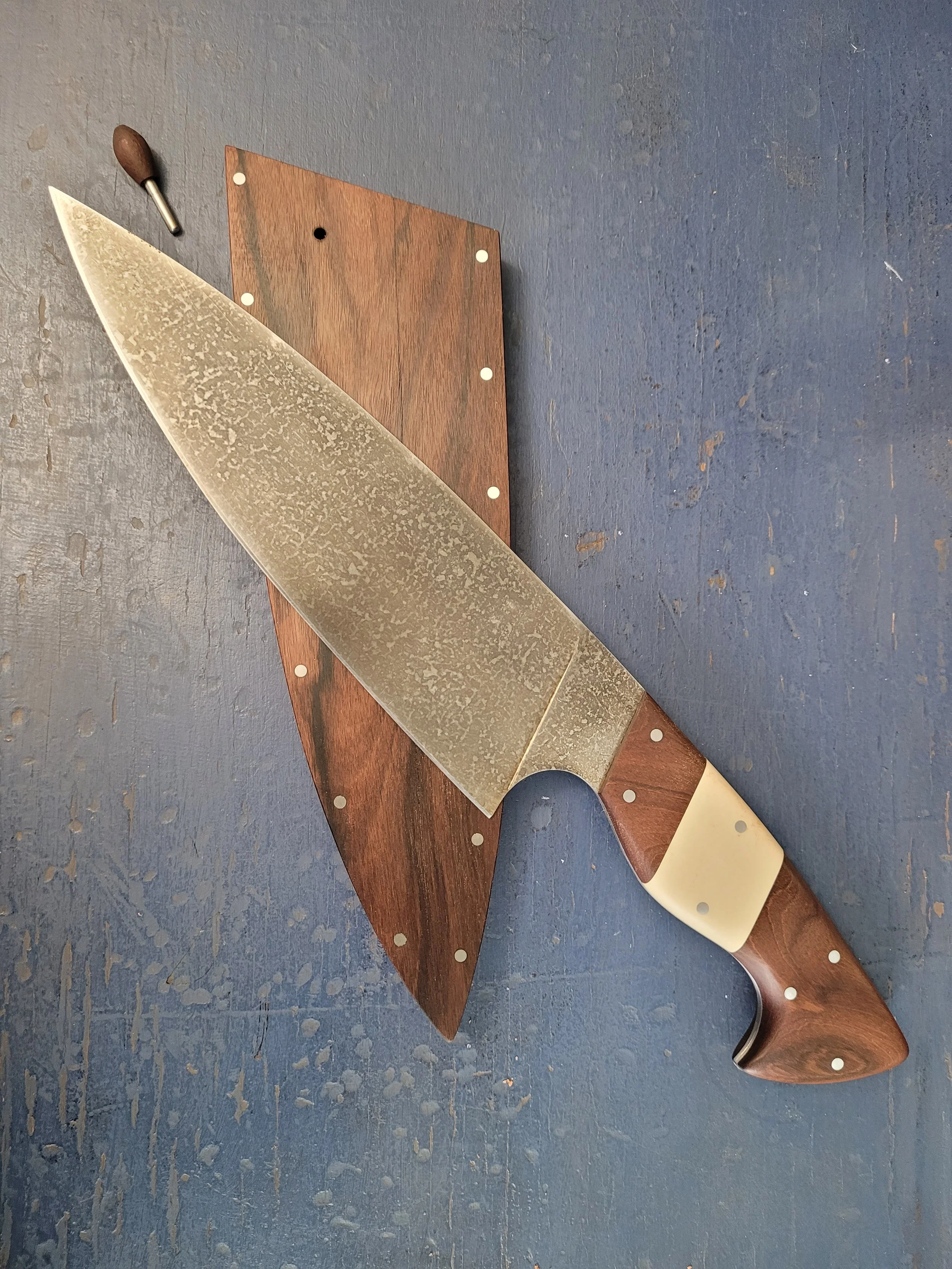 Forced patina blade