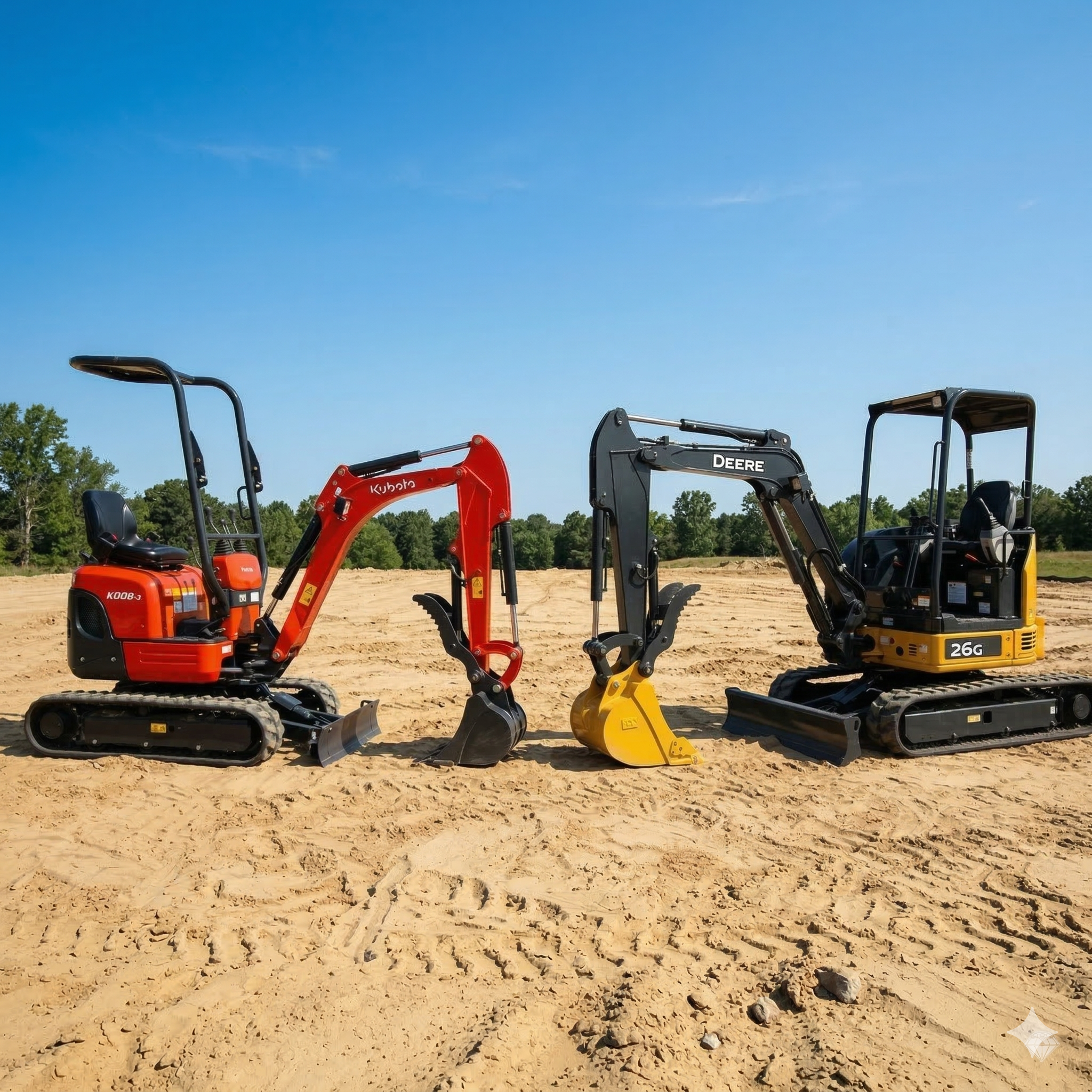 Which Excavator is Best for Your Project? Kubota K008-3 or John Deere 26G?
