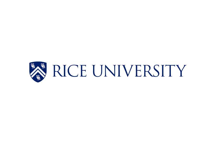 Rice University logo with shield emblem and text.